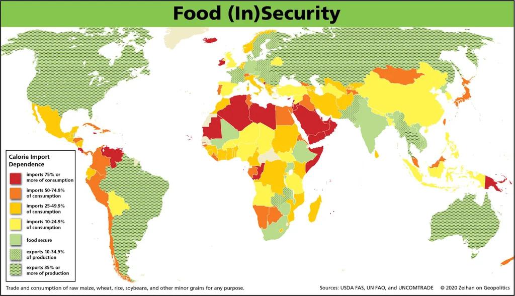 Map of Global Food Insecurity r/ireland
