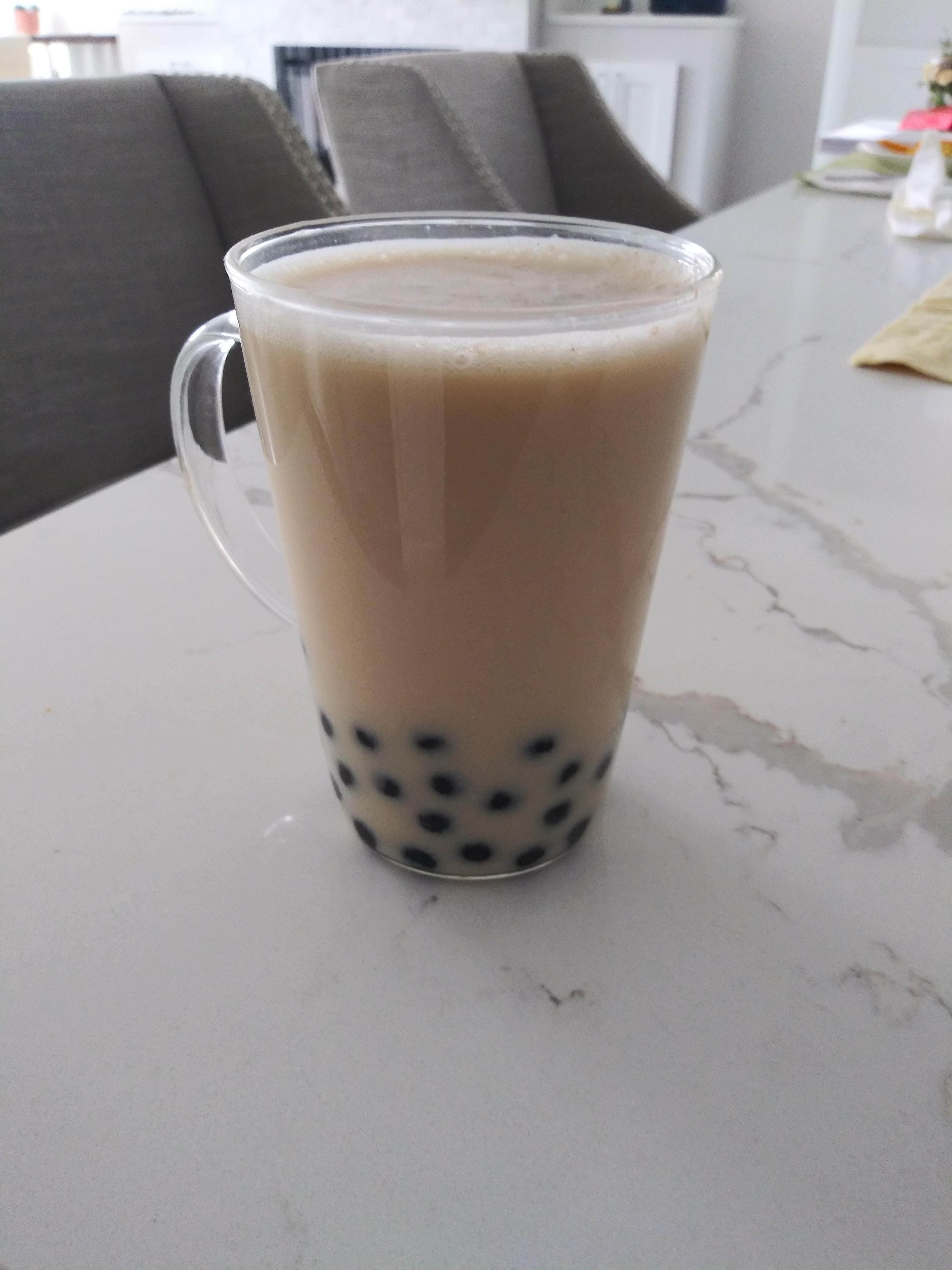 Made bubble tea with oat milk! r/boba