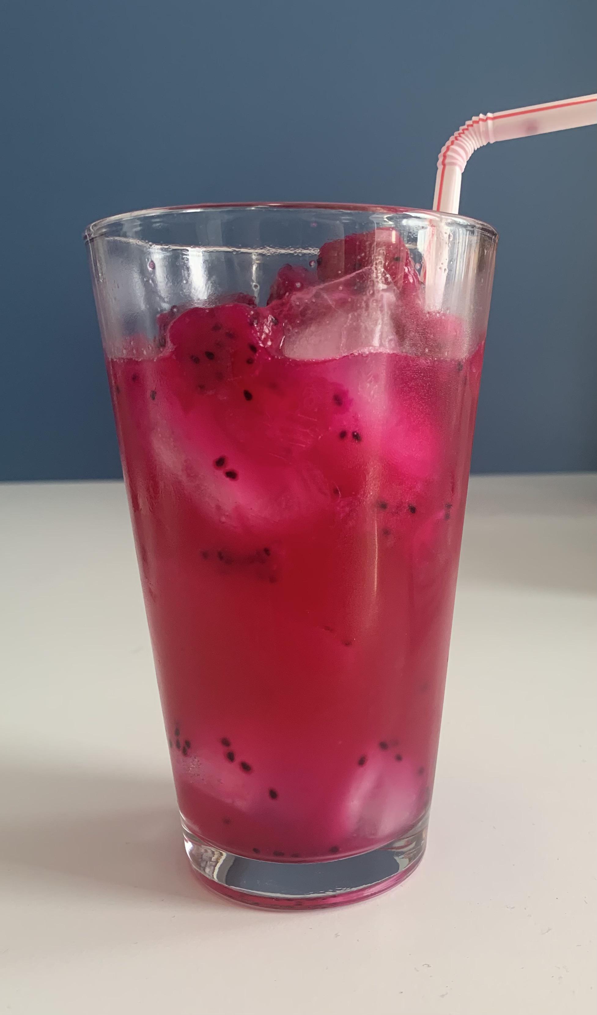 Mango Dragon Fruit Lemonade Copycat 1/2 cup frozen dragon fruit, 1/2