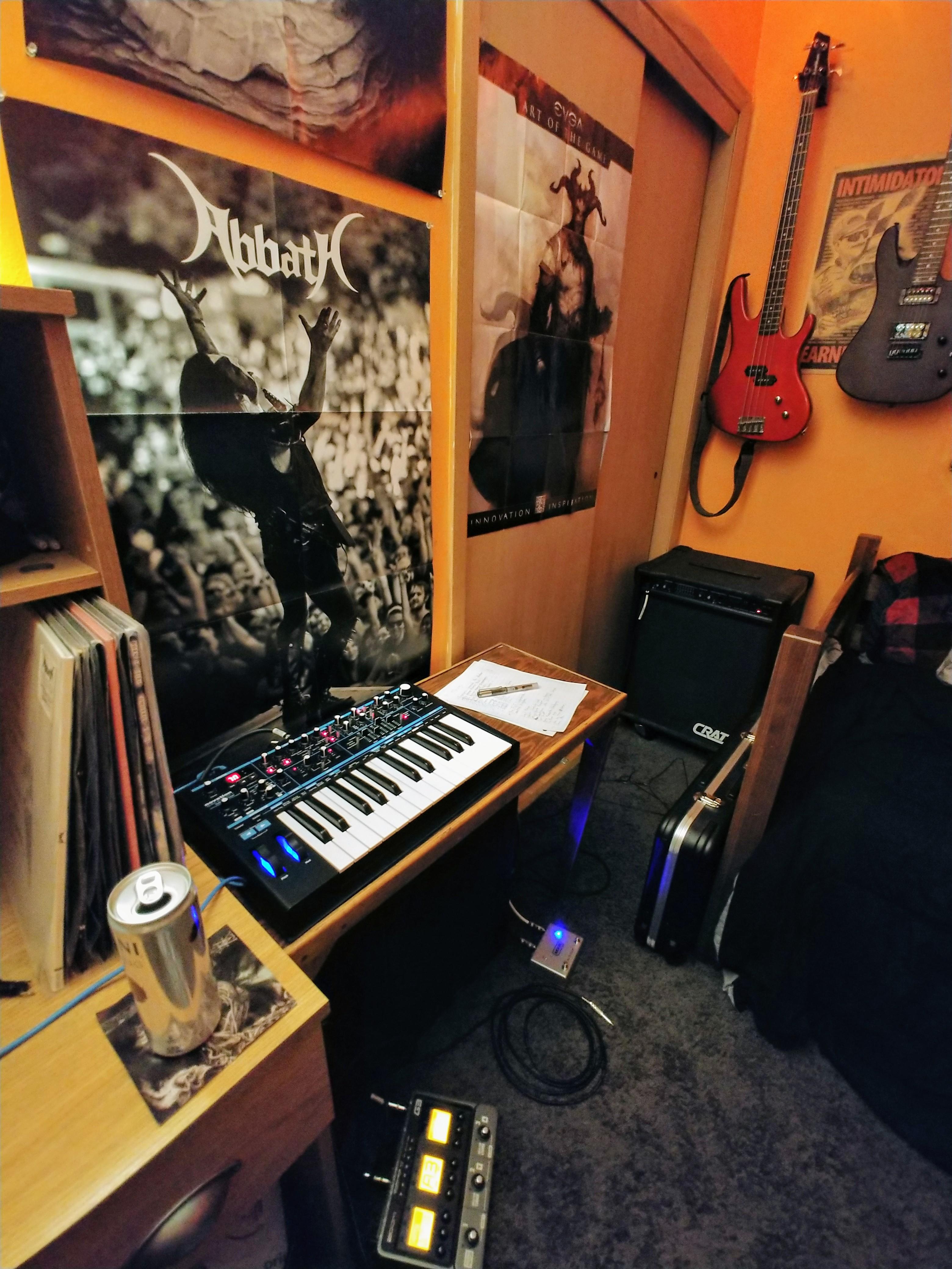 Bedroom Workstation Bass Station r/synthesizers