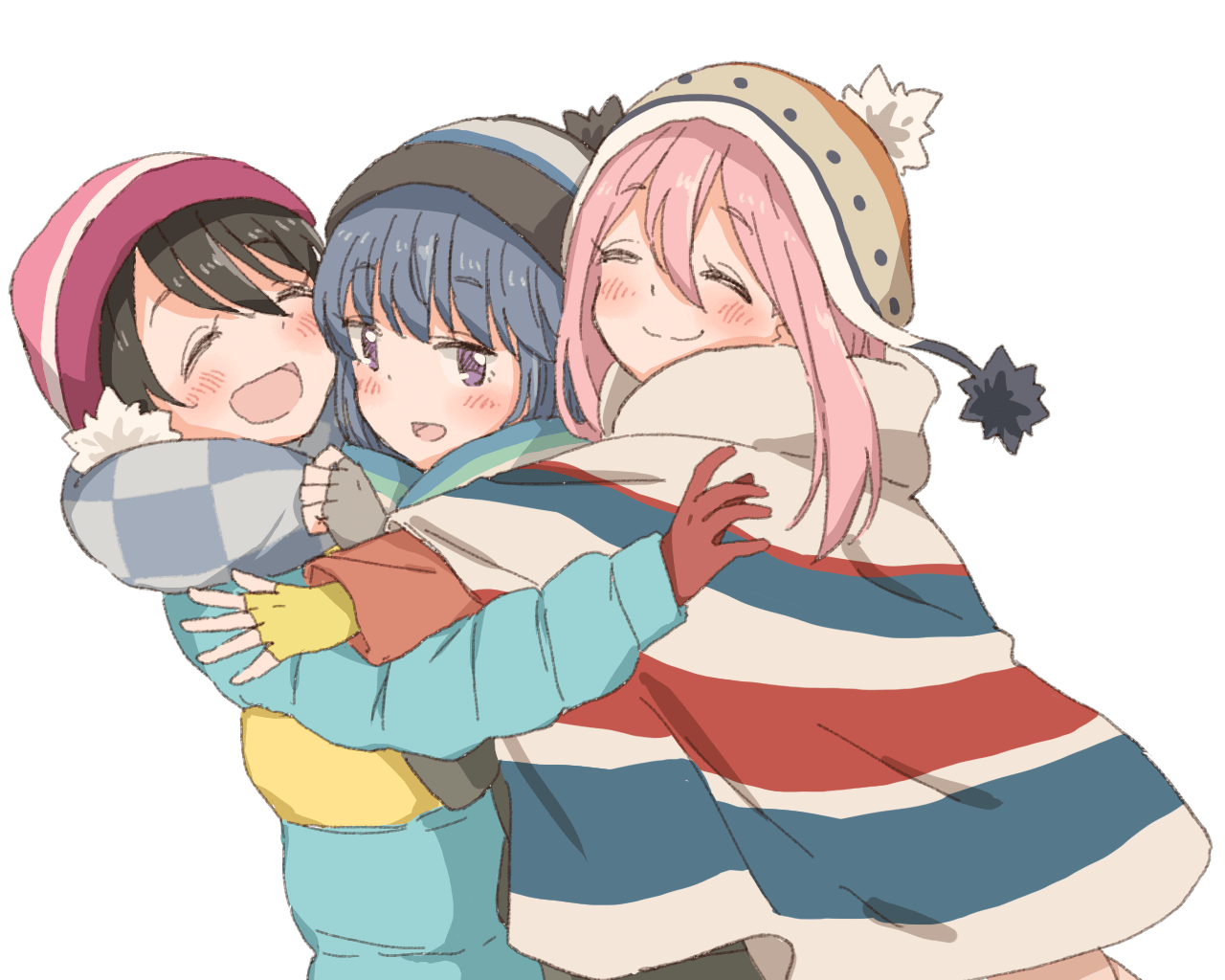 Warm hug! [Yurucamp] awwnime