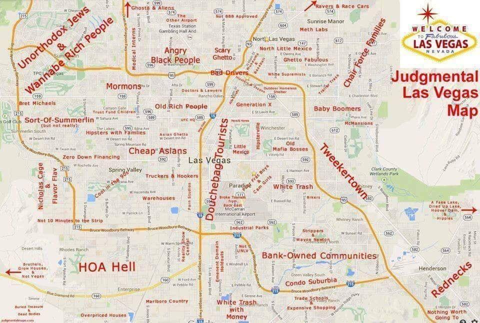 Very accurate map of Las Vegas. Which part of town are you in ! r/vegas