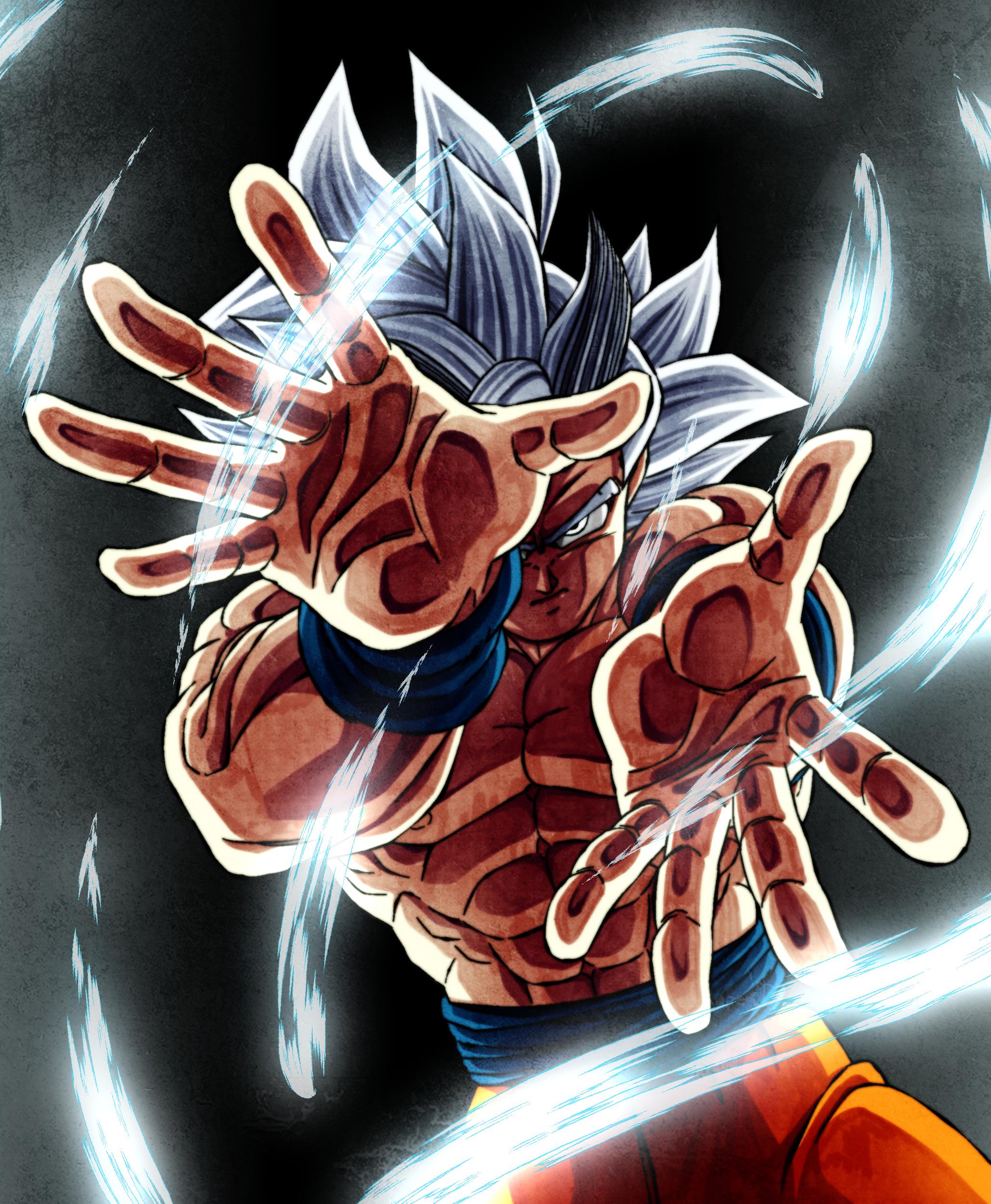 I drew Mastered Ultra Instinct Goku D r/dbz