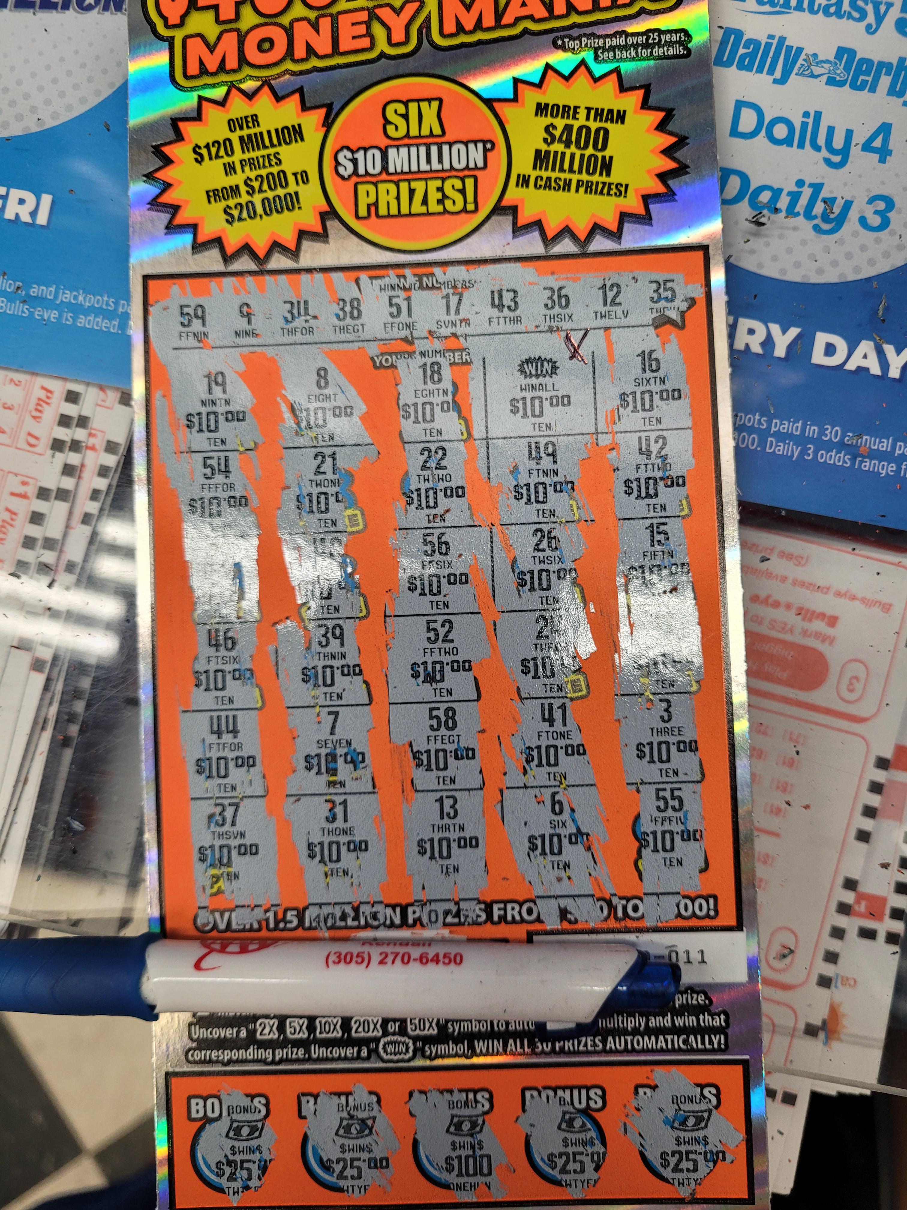 500 winner...Orange rules! Lottery