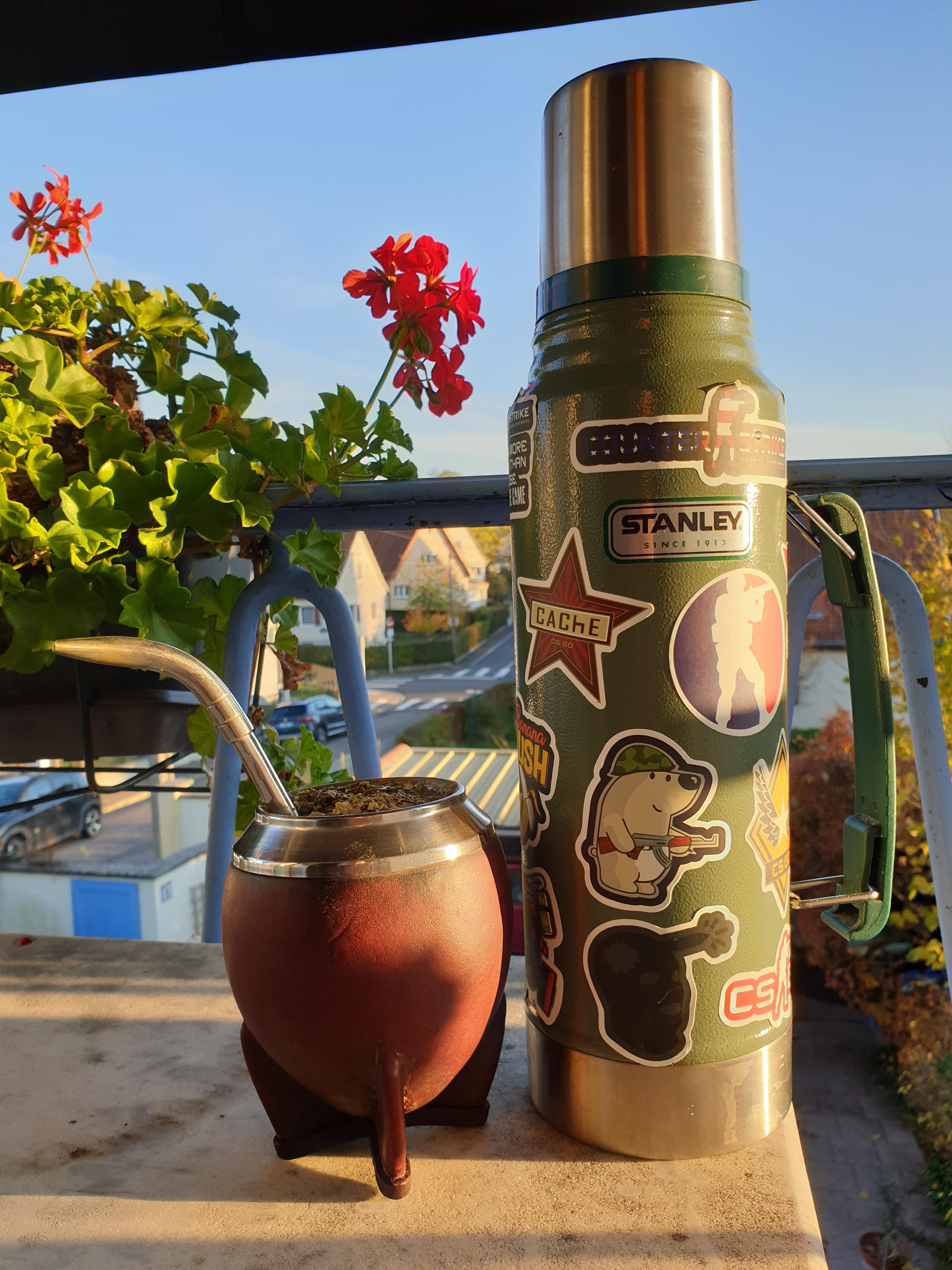 Greetings from France, enjoying some yerba mate during lockdown. r