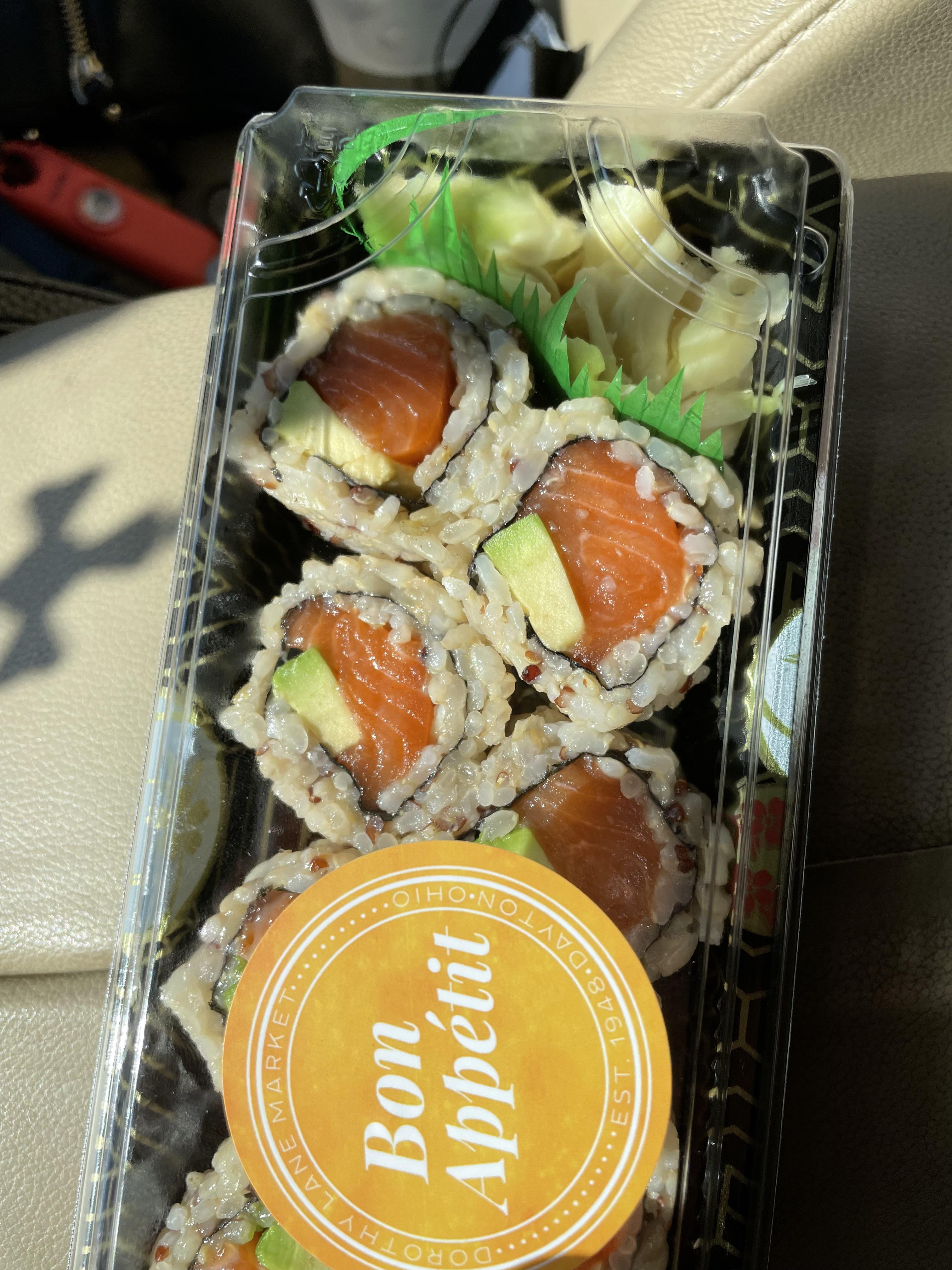Beautiful salmon avocado roll from a supermarket! r/sushi