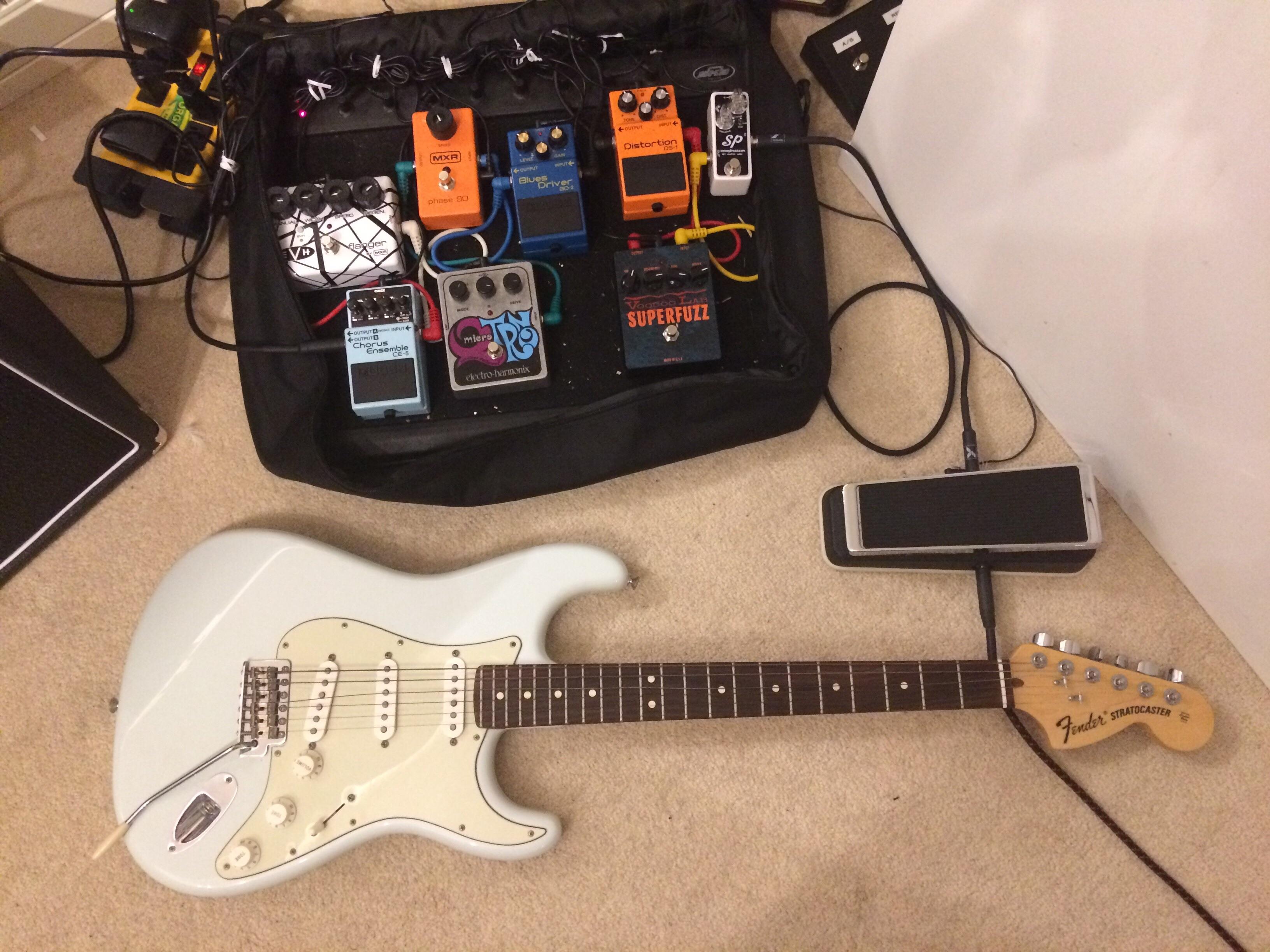 My current pedal rig for guitar, and I gotta say, I’m absolutely loving