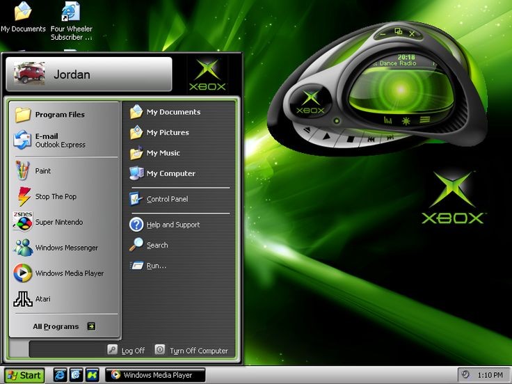 This Classic Xbox Theme On Windows XP r/FrutigerAero