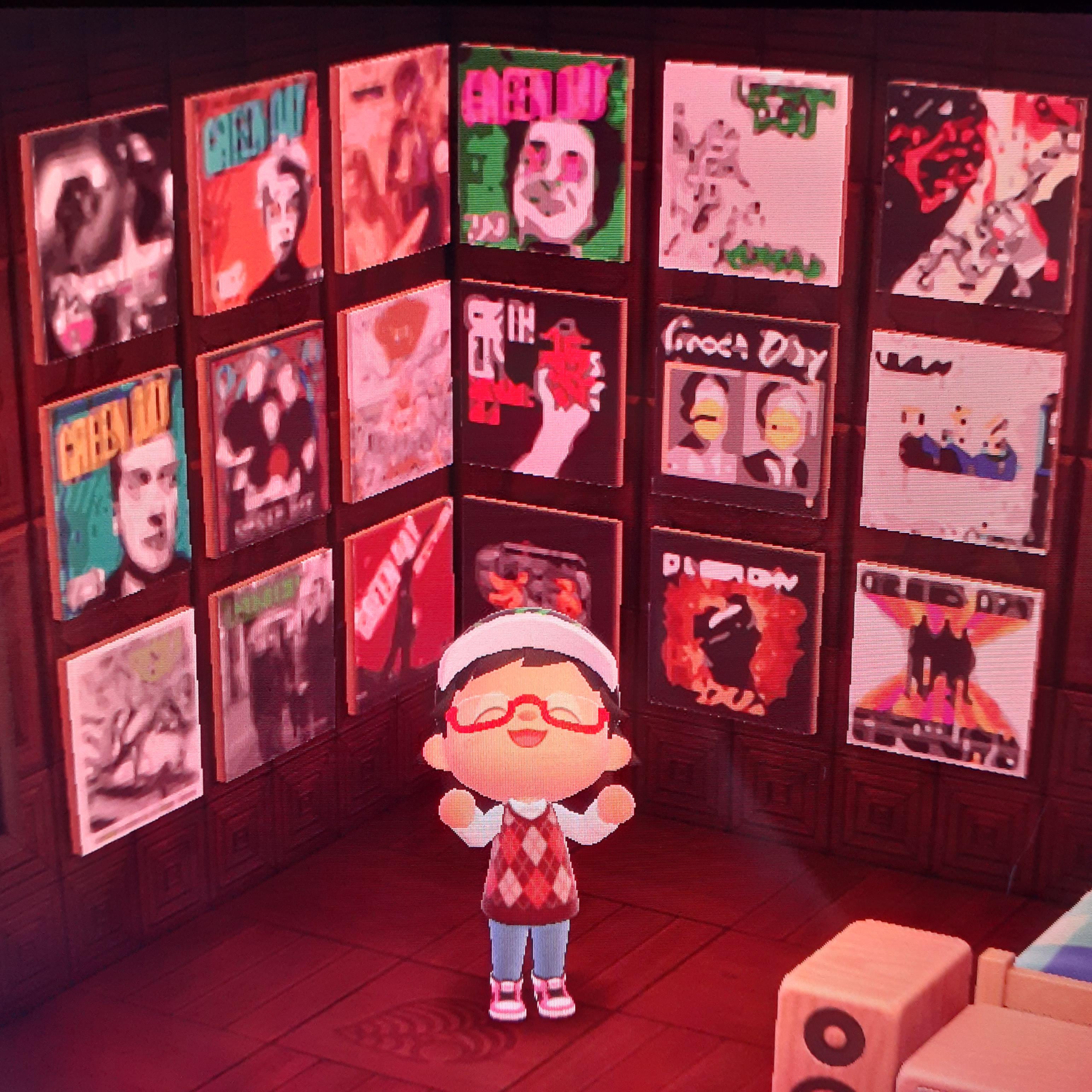 I made every main Green Day album by hand to look like vinyls. (Besides