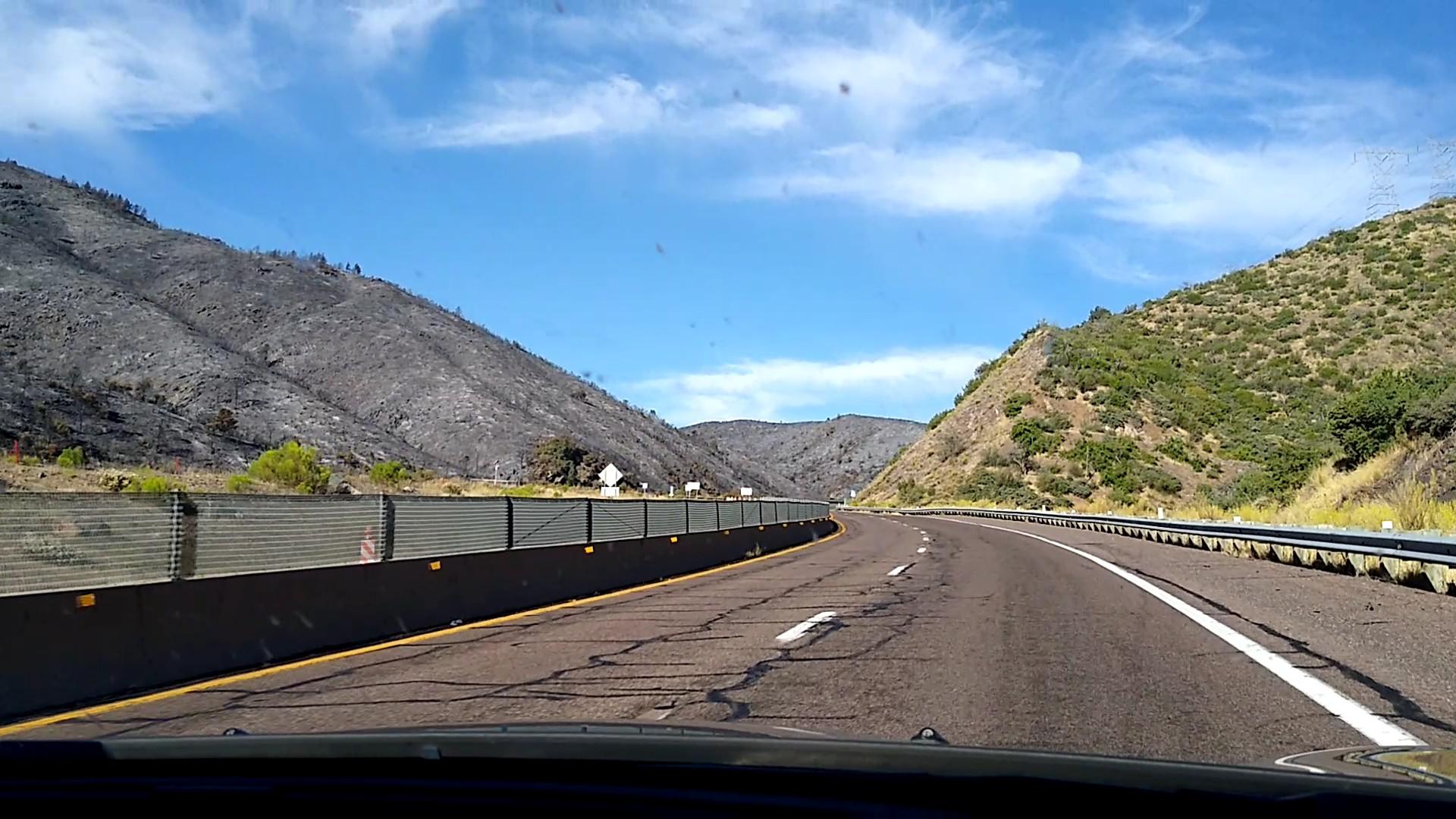 Bush fire aftermath (Az87 S Beeline highway, south of Rye,Az) r/arizona