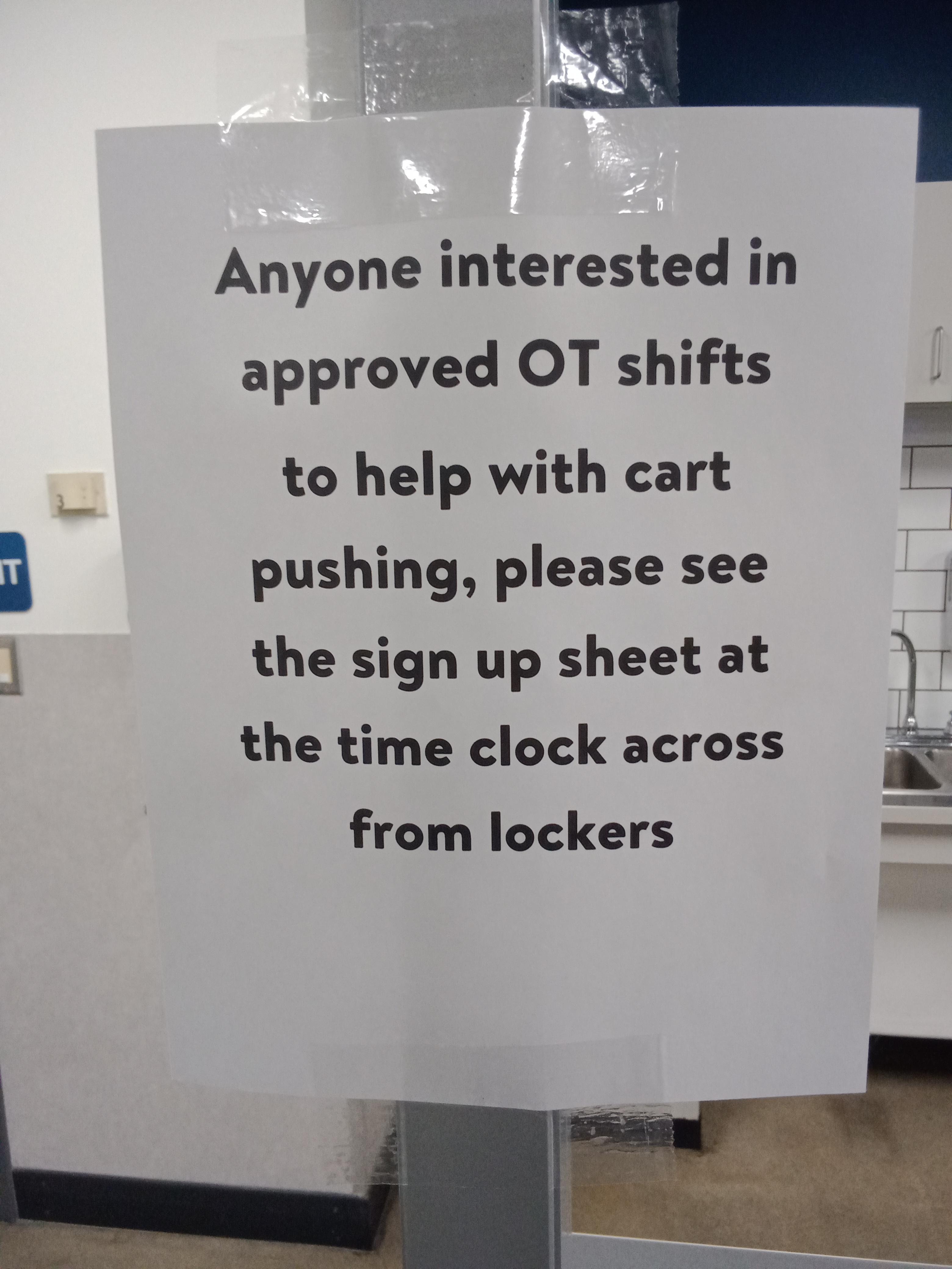 With all the other stores cutting hours, mine has some to give away