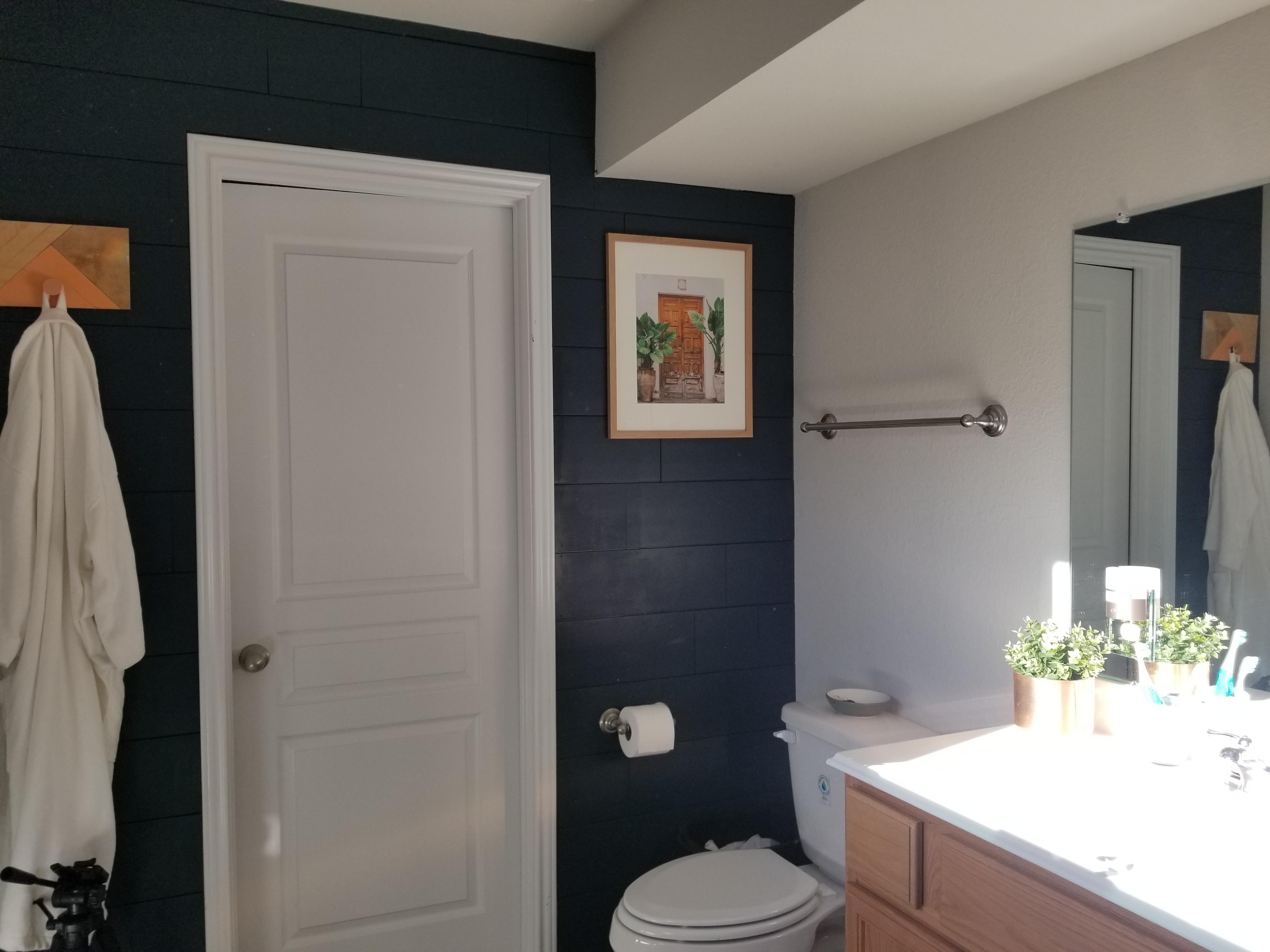 Finished my master bathroom with some shiplap & paint r/HomeDecorating