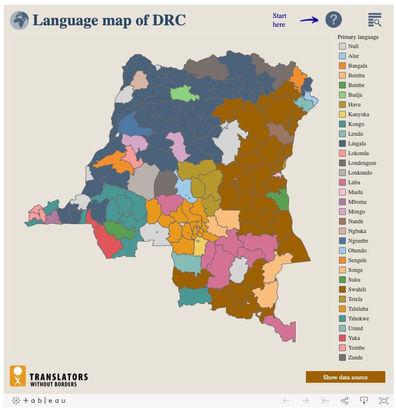 Languages of the Democratic Republic of the Congo r/MapPorn