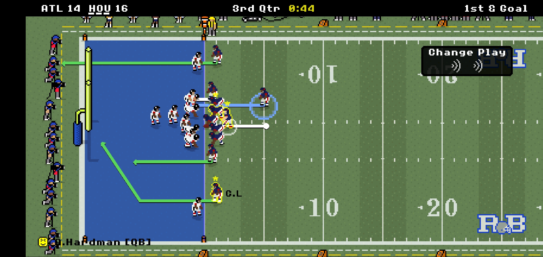 Not a Touchdown? I mean, the line of scrimmage is inside the white end