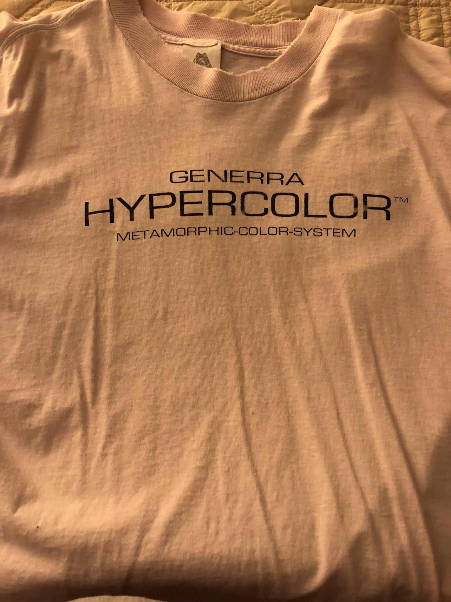 This old Hypercolor tshirt from the 80's that changed color with heat
