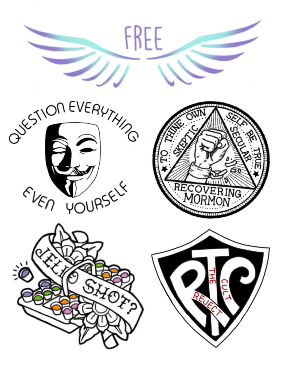 I made tattoo designs for recovering Mormons (Like myself