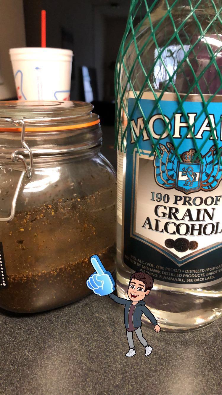 Did I put too much everclear? I have 80g of coffee grounded abv (I also