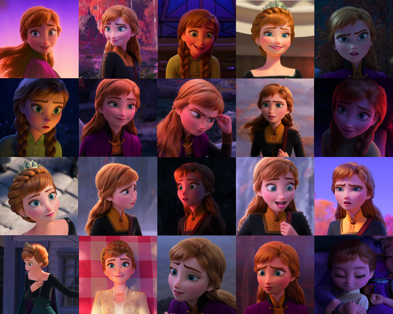 Assorted Anna emotions from the second movie. Because yesterday was