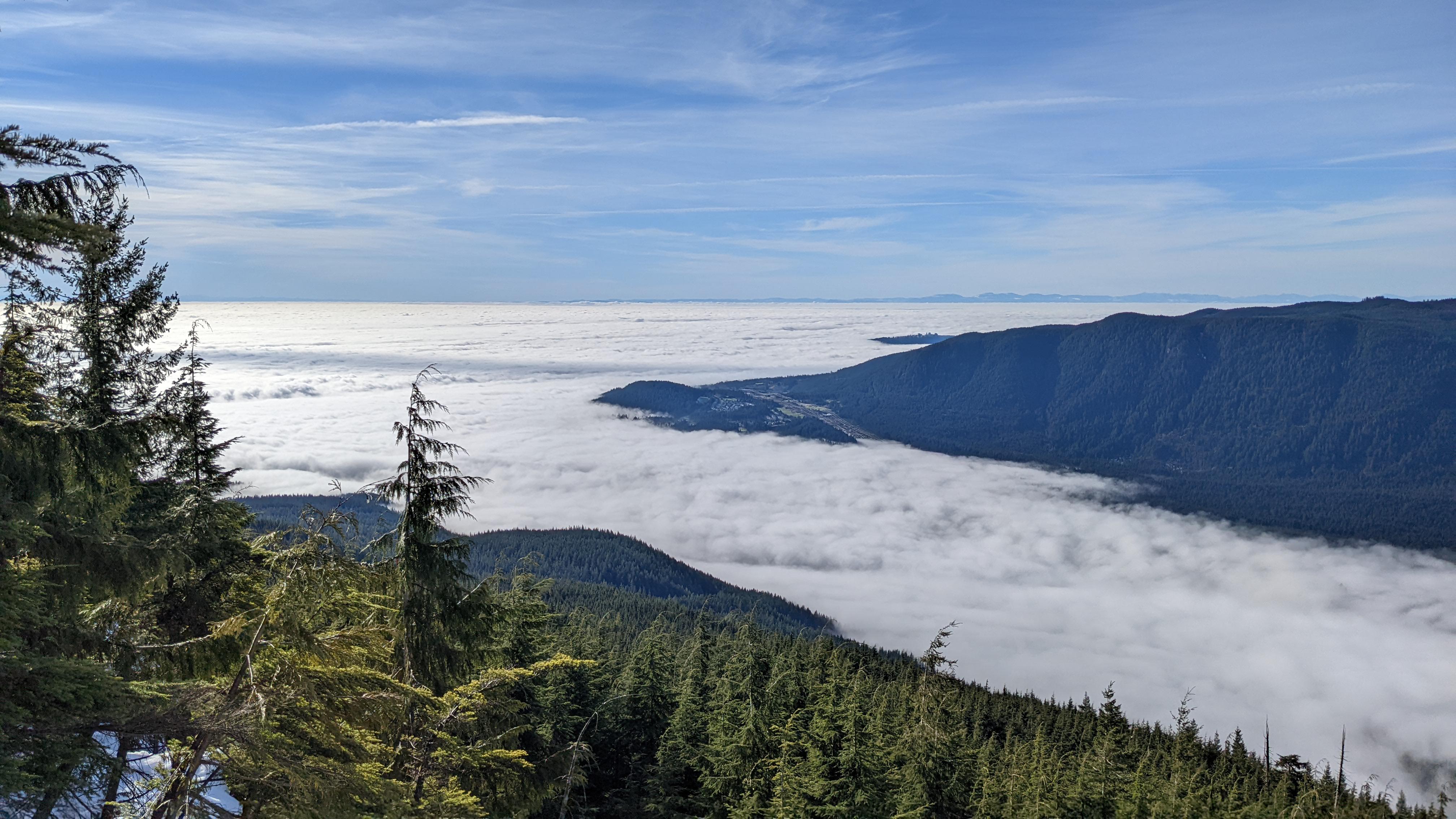 Coquitlam from above the clouds. Burke Mountain Coquitlam Lake View