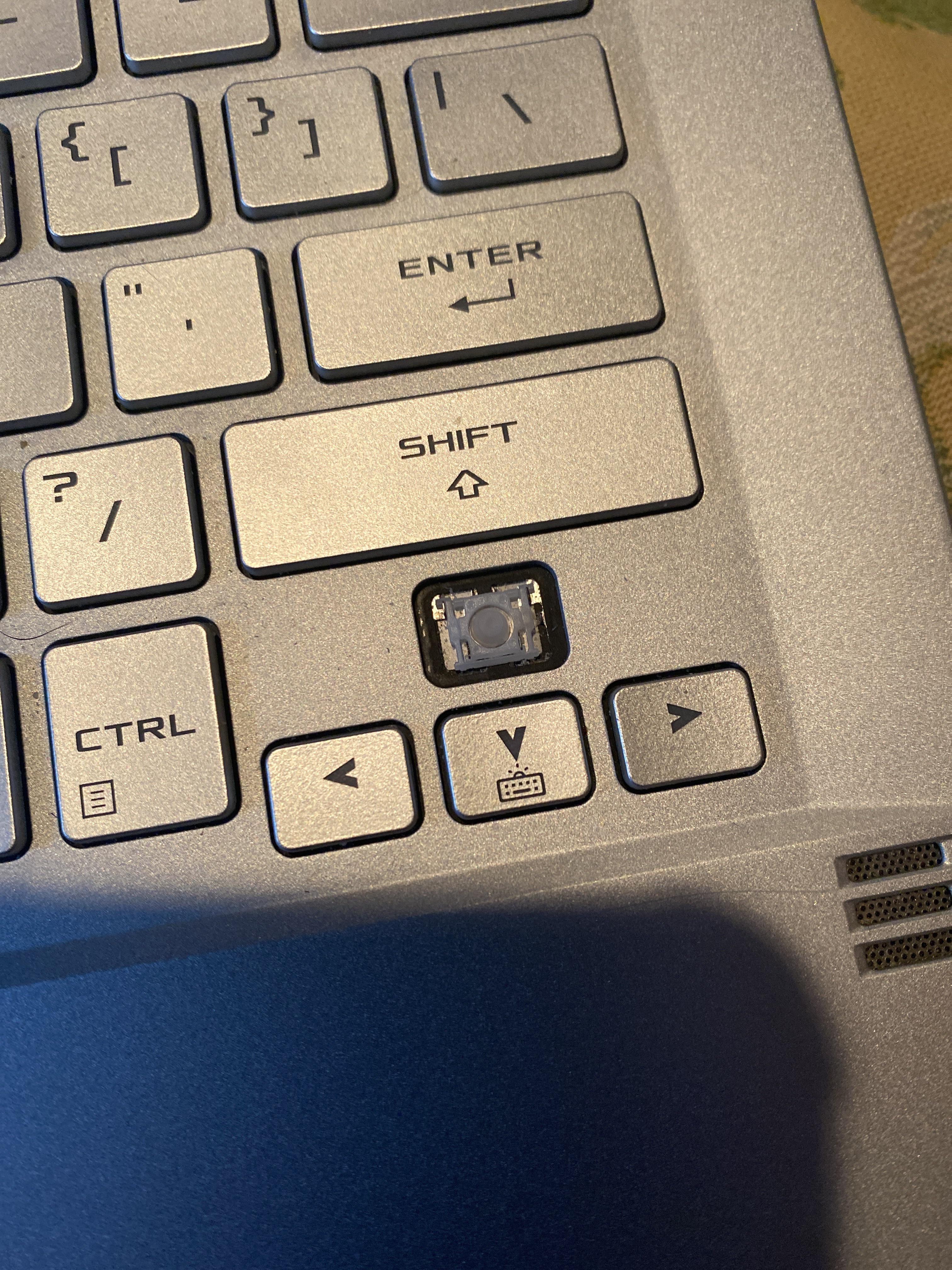 Up arrow key fell off within a few months of buying this laptop. Is