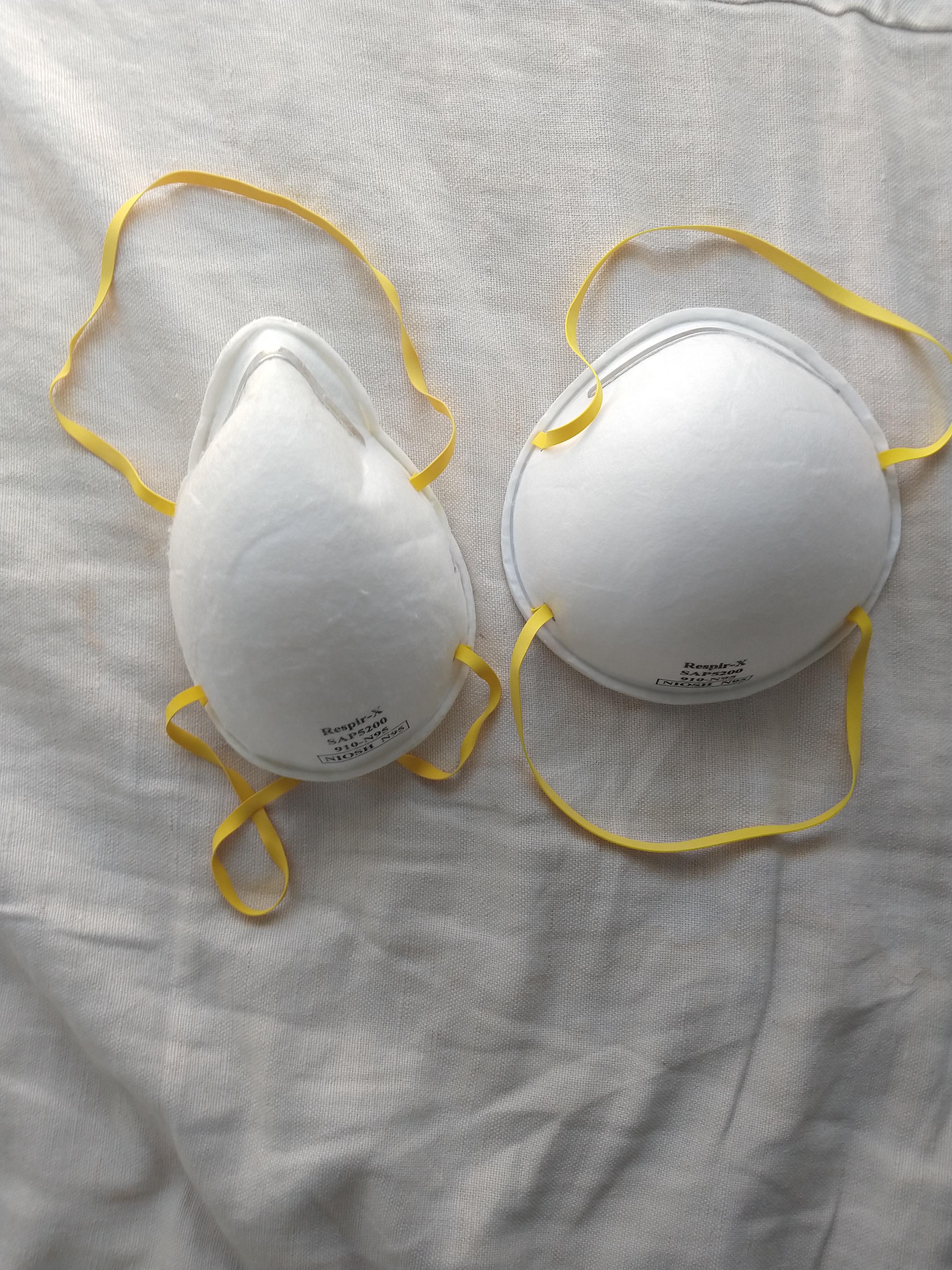 A sidebyside comparison of the N95 mask that I used this whole season