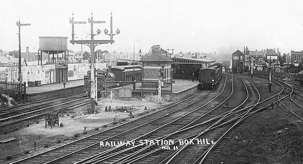 Box Hill Station 1918 Looking East (sourced from victorianrailways