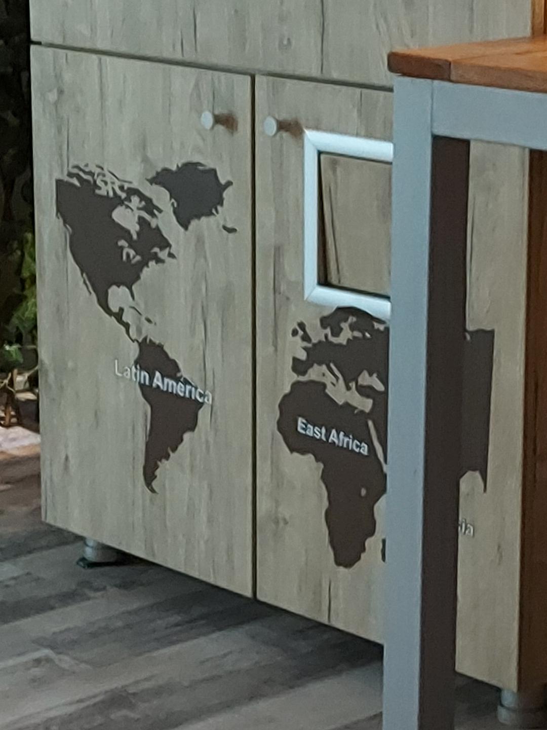 Found this map on a drawer in a restaurant. Behold, Latin America in