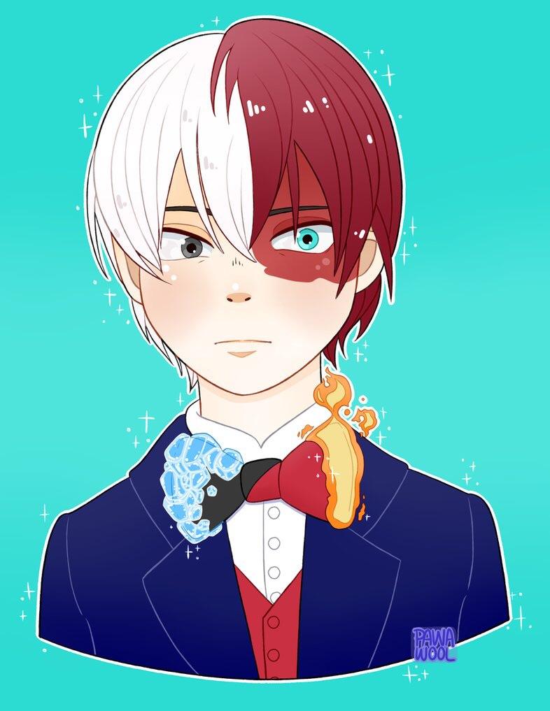 Todoroki definitely isn't excited about prom