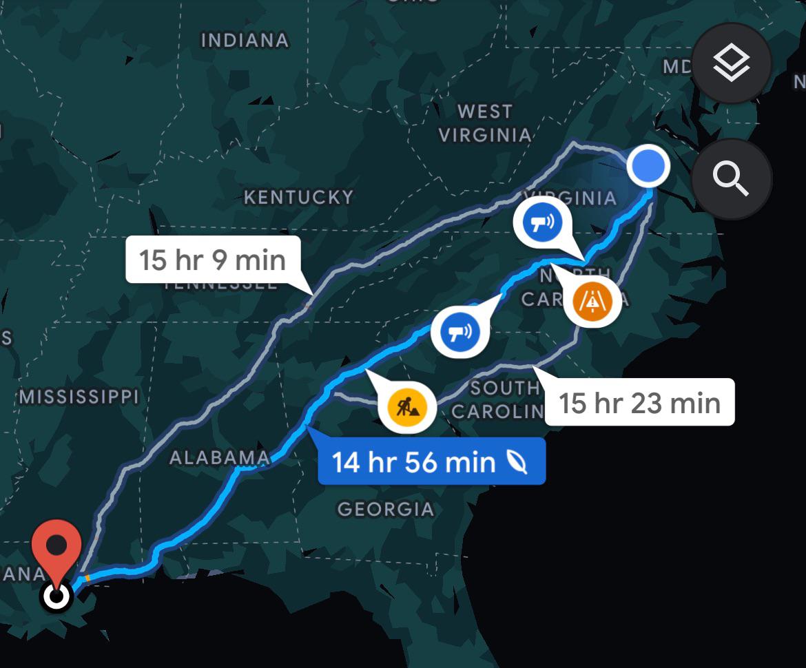 Ashland, Va to New Orleans, La best route? r/roadtrip