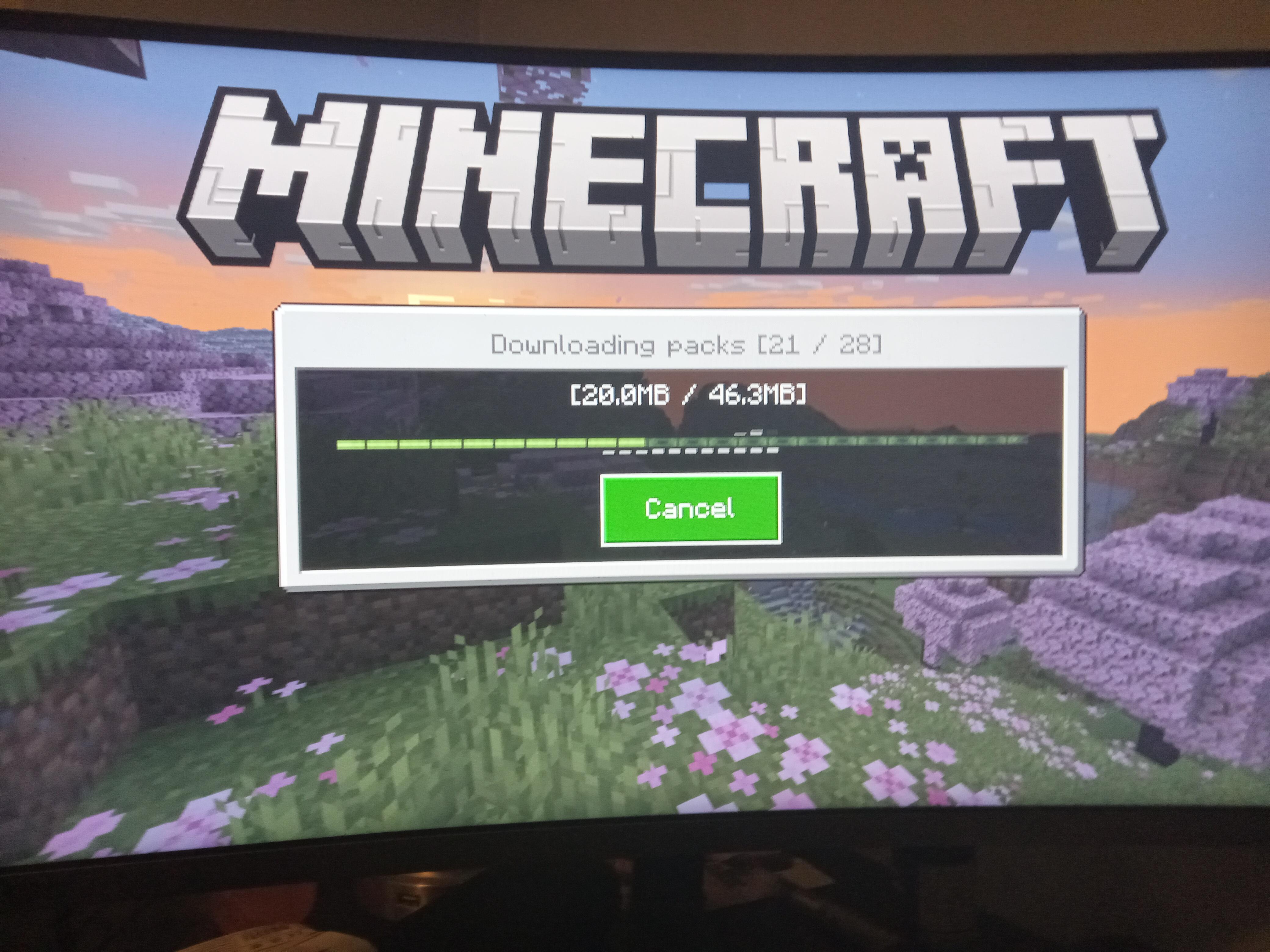 Trying to download bedrock crazy craft mod my friend installed, stuck