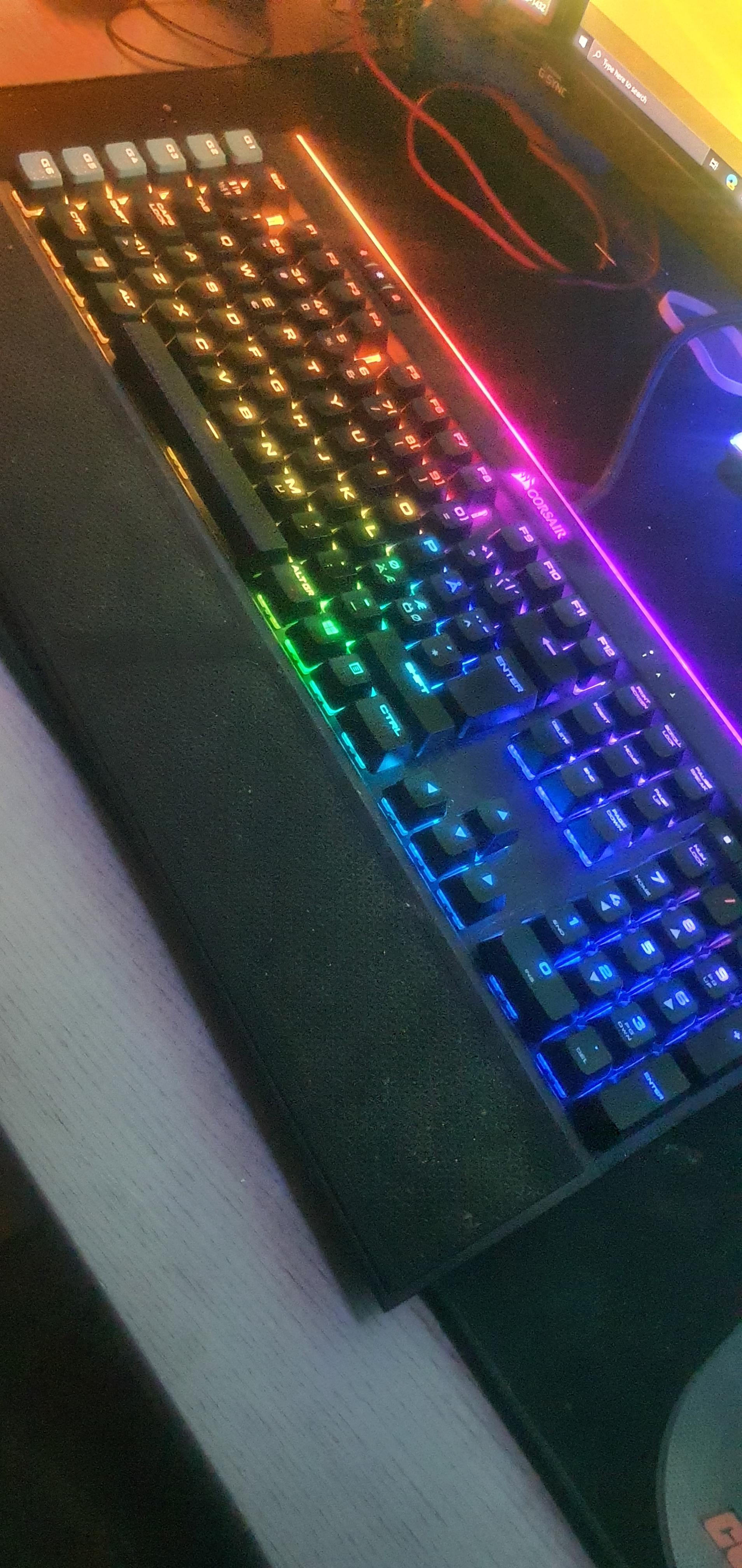 Corsair K95 RGB platinum keyboard. Long story short. Amazing keyboard