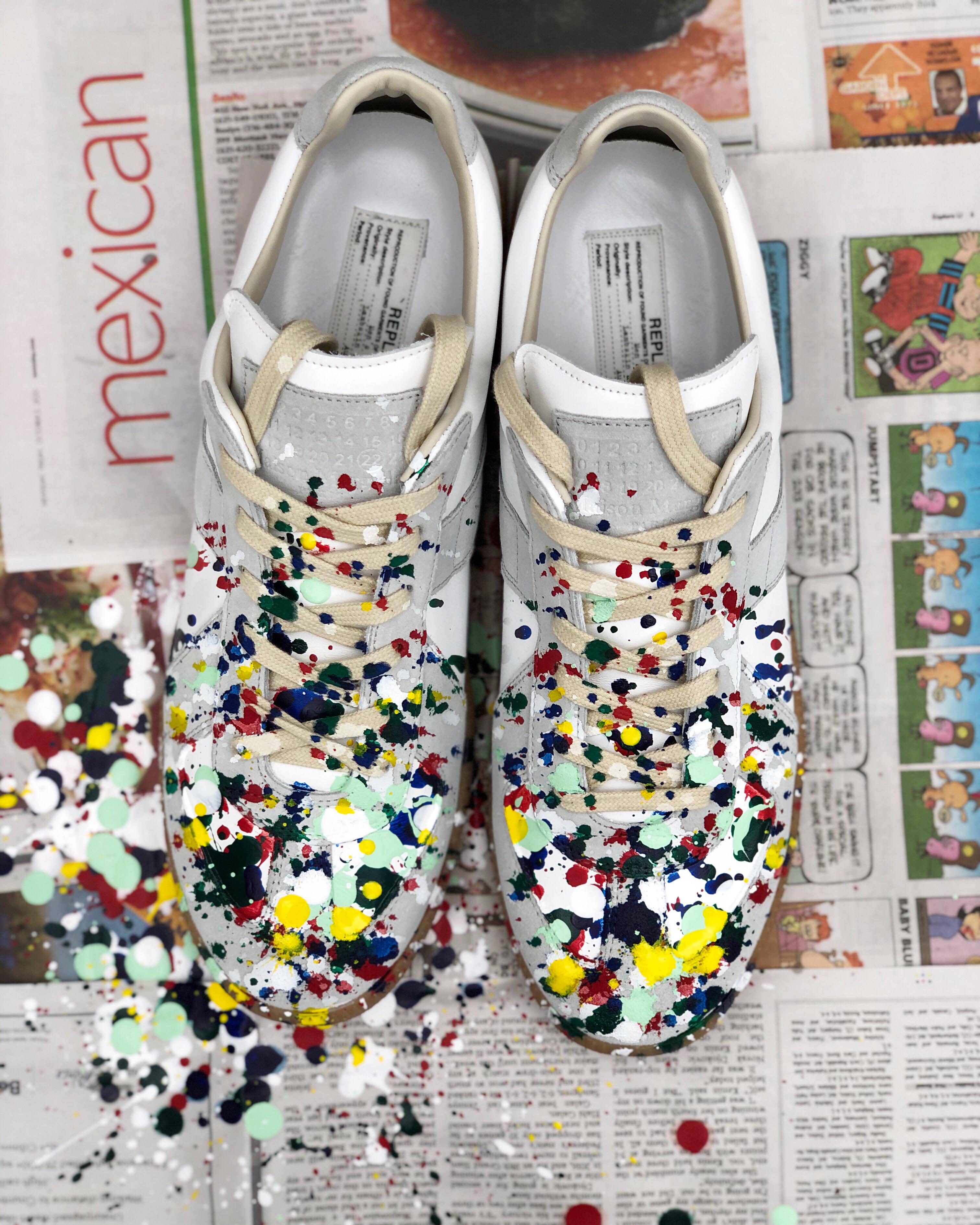 DIY Margiela GAT paint splatter r/Sneakers