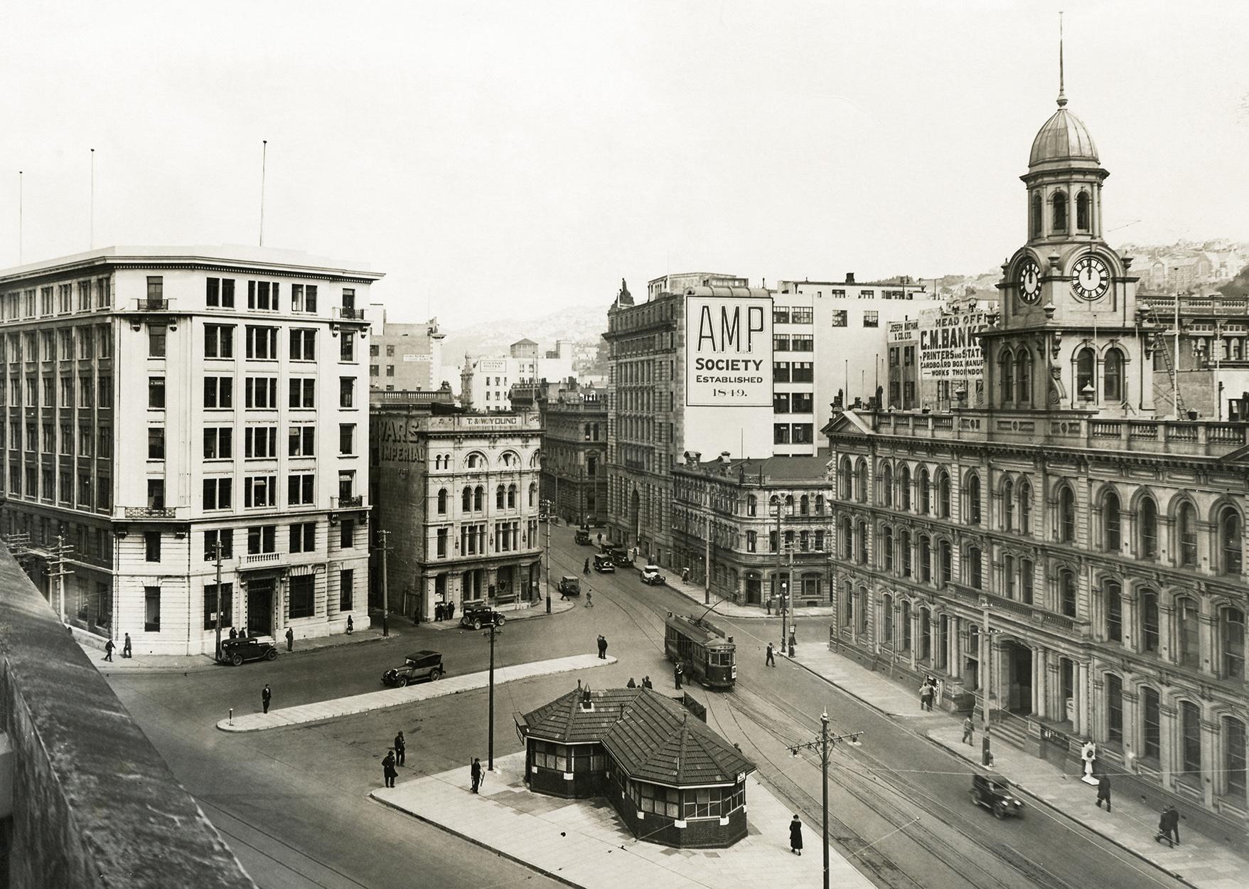 Post Office Square in the 1920s with the 1888 General Post Office on