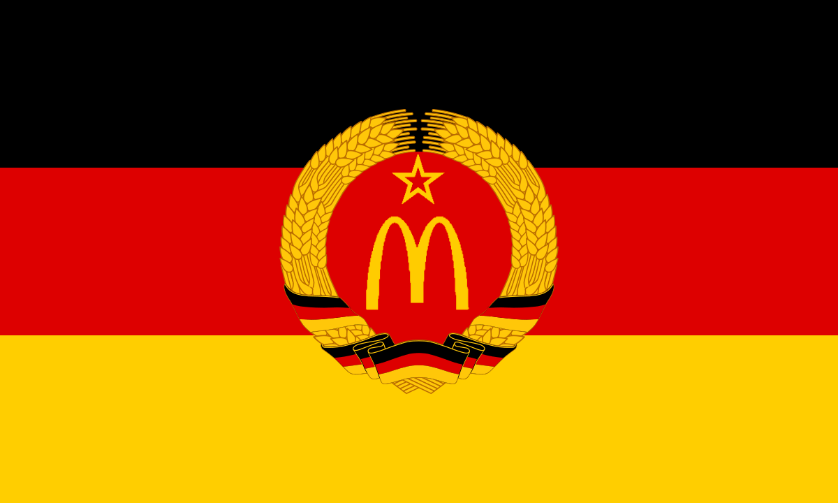 Flag of East Germany (199613/2+3) r/vexillologycirclejerk
