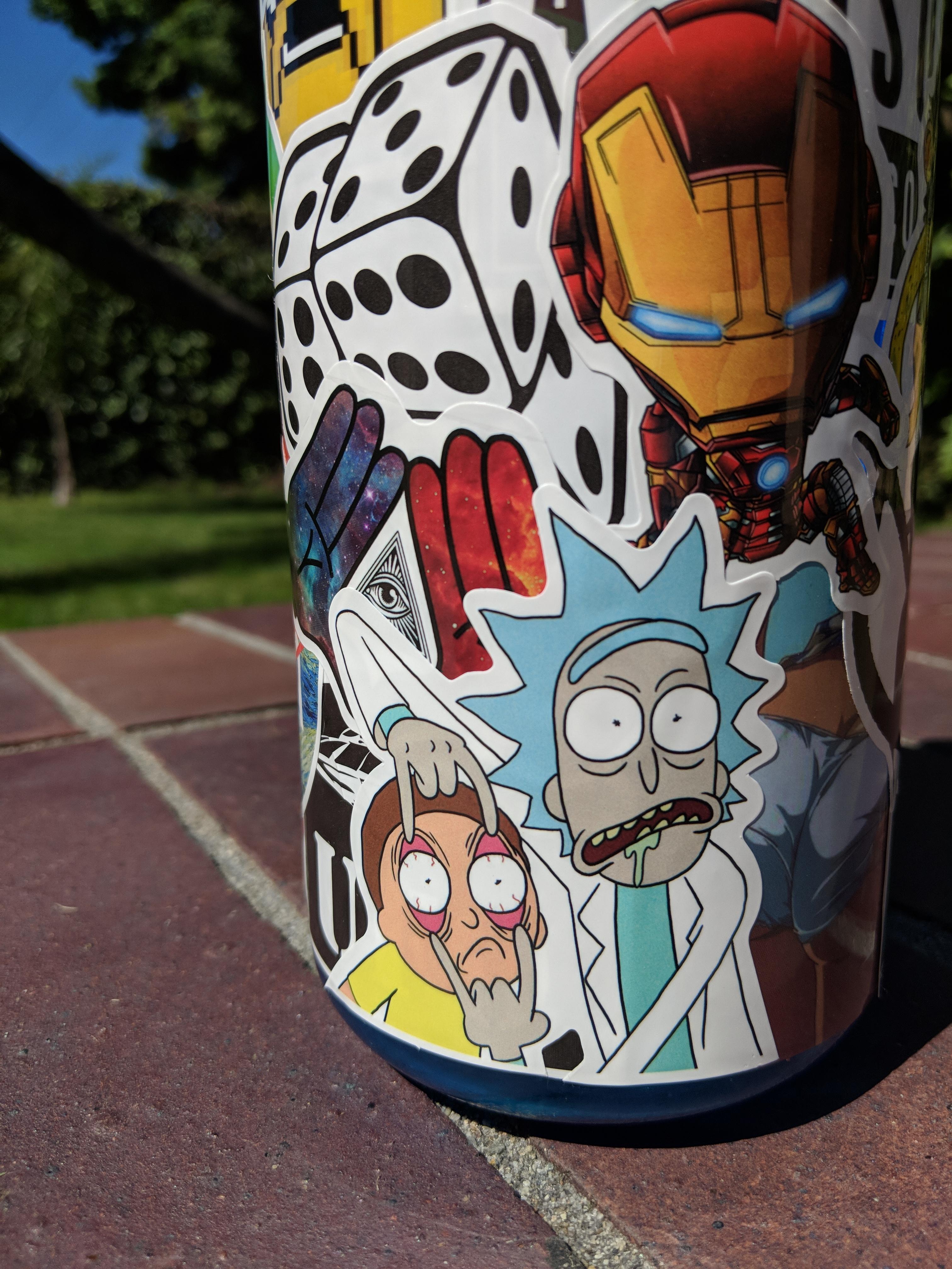My favorite sticker on my water bottle! r/rickandmorty