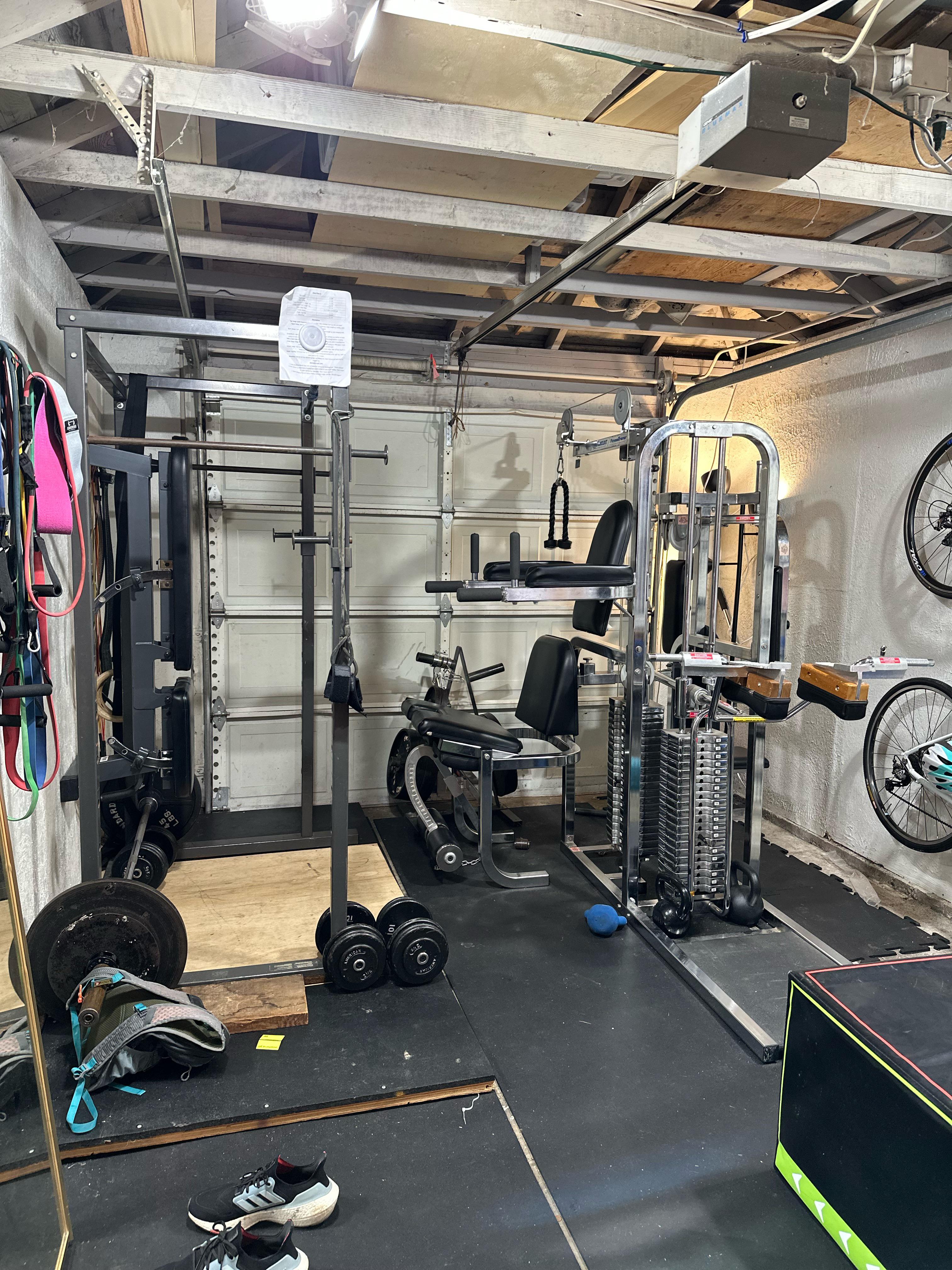 Best cable machine for dual workout capacity with a small garage? 2k