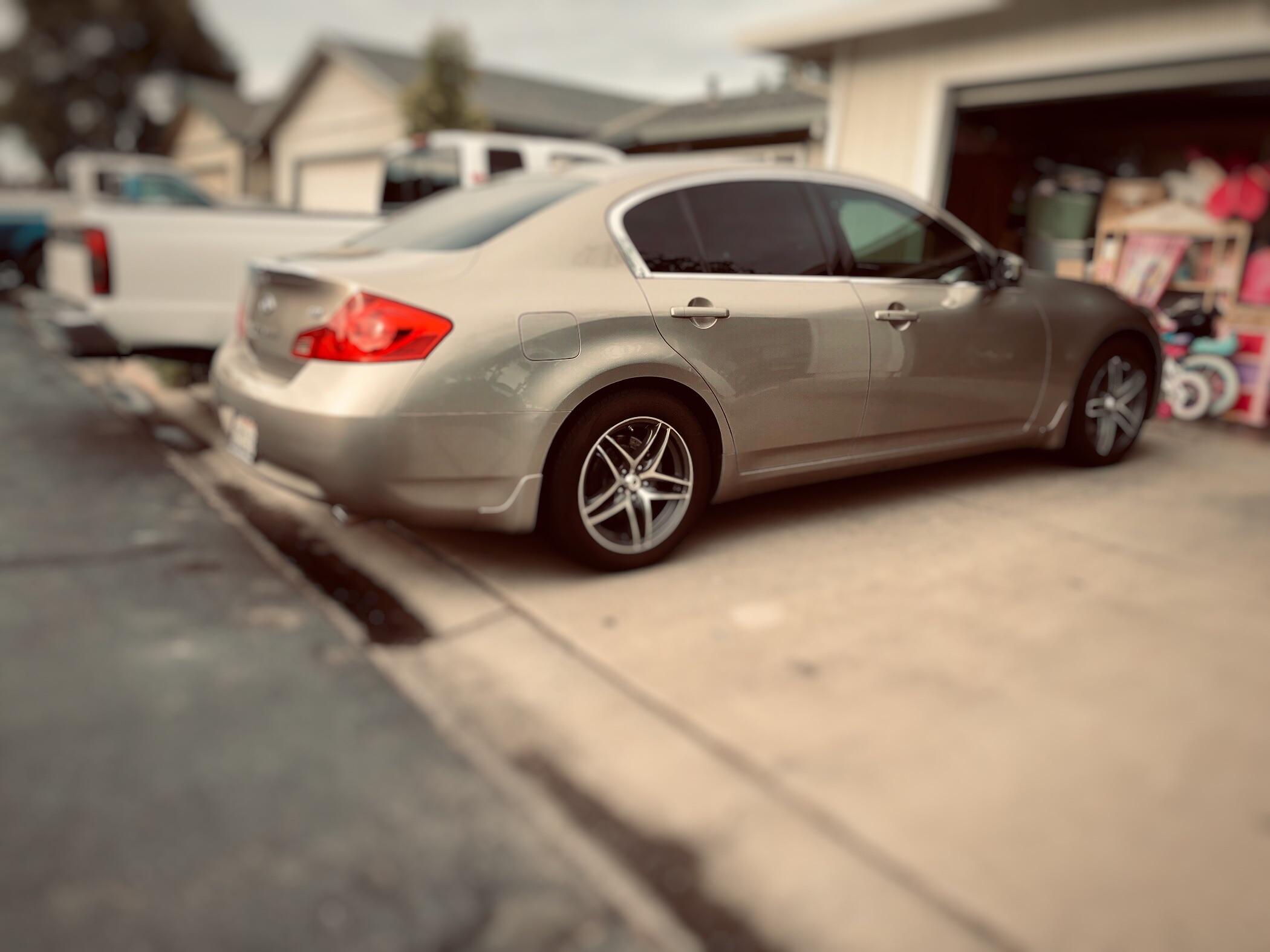 I’m new to the Infiniti, but fell in love right away, all stock just going to lower it in the