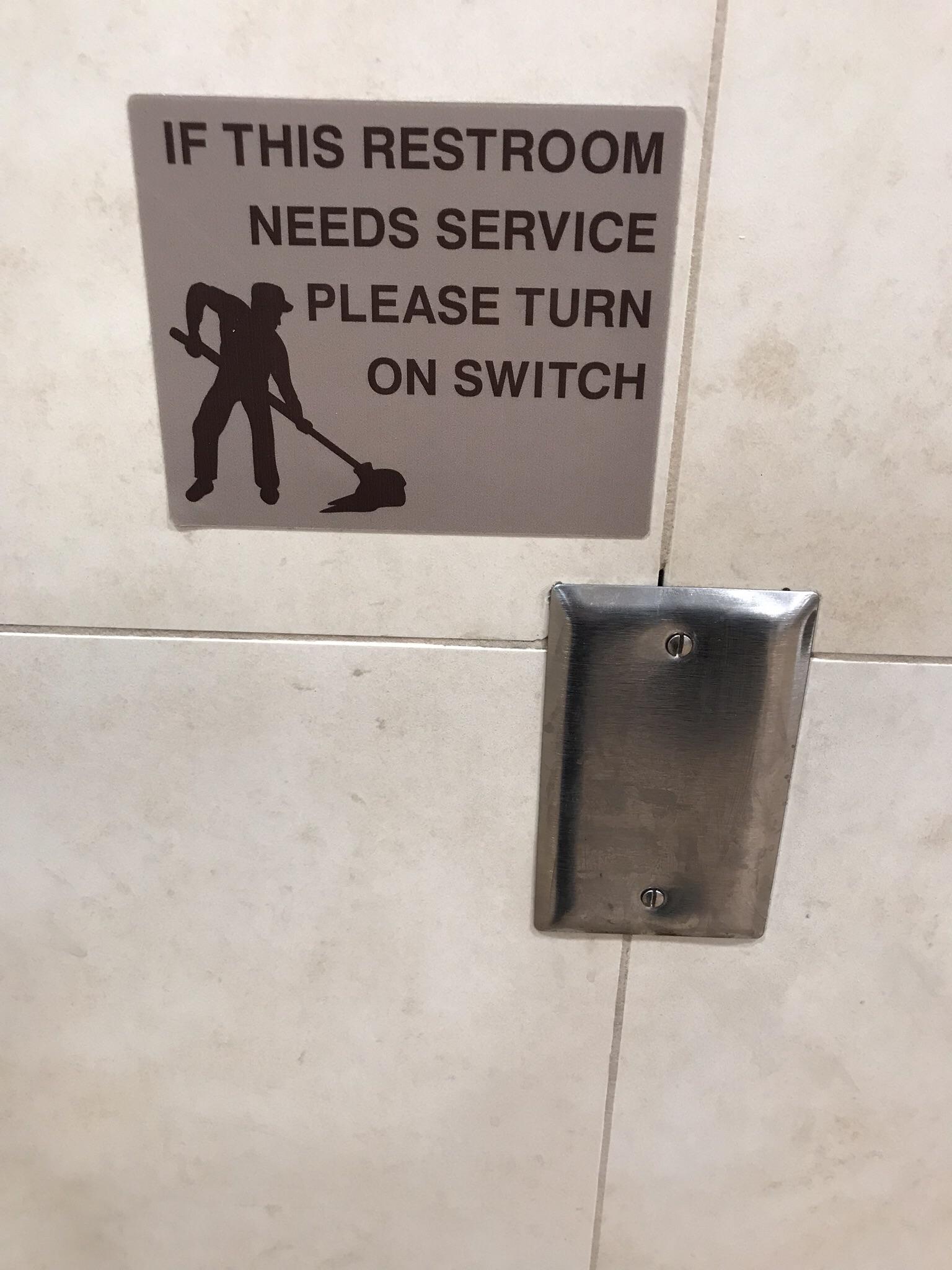 This sign in the Walmart bathroom facepalm