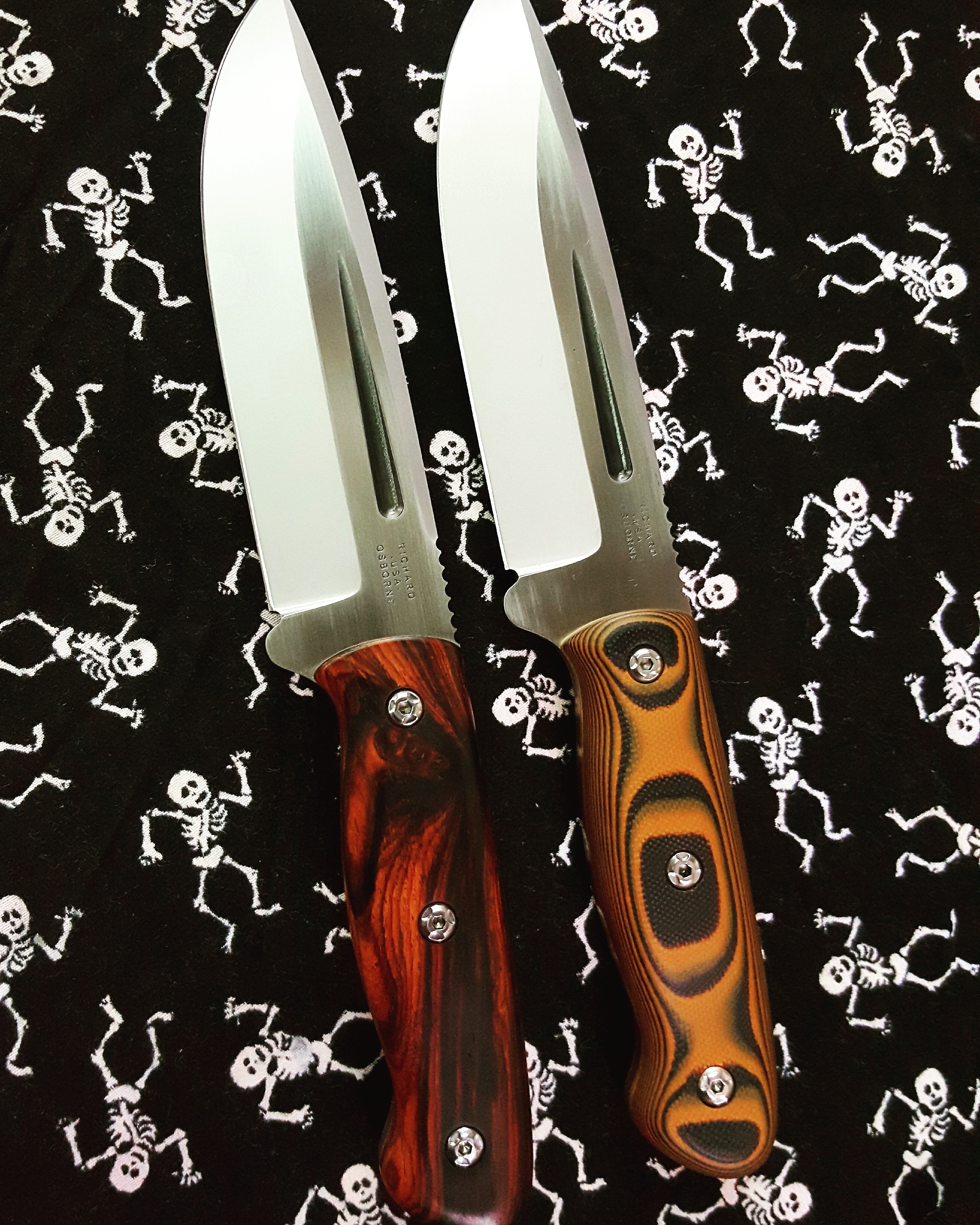 One of my favorite knives yo make 5 inch camp knife both these are 01 tool steel r/knifemaking