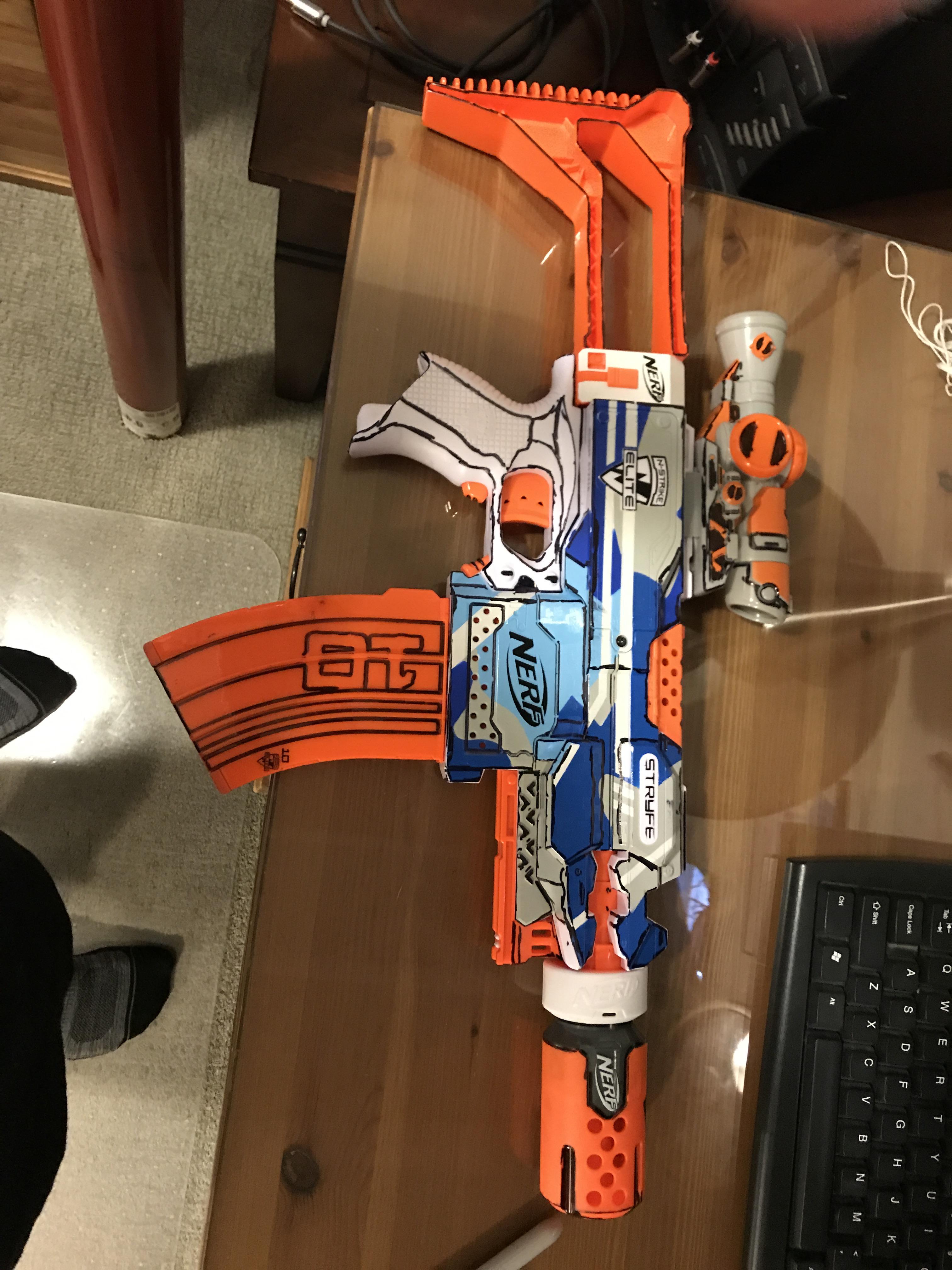 First borderlands paint job plz be nice r/Nerf