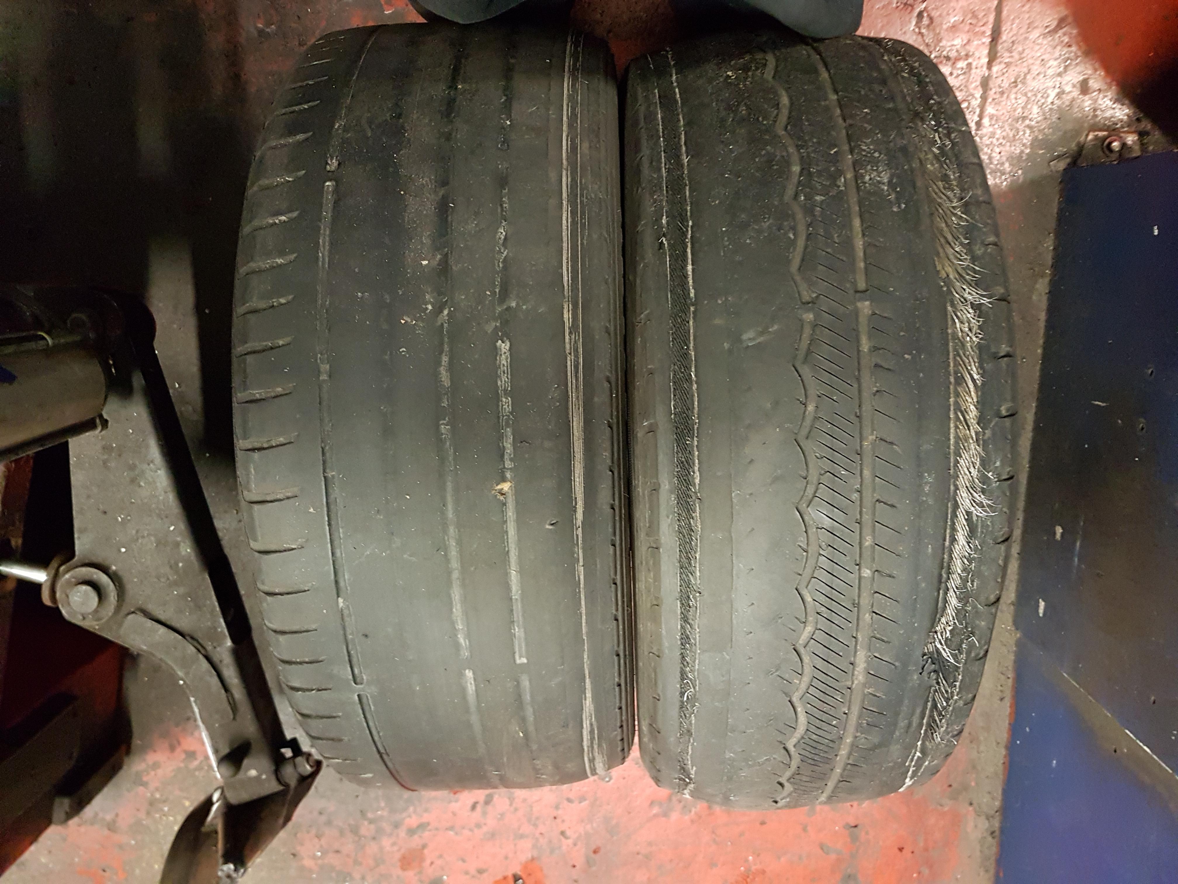 Car rental gave car with tyres like this, to a customer. r