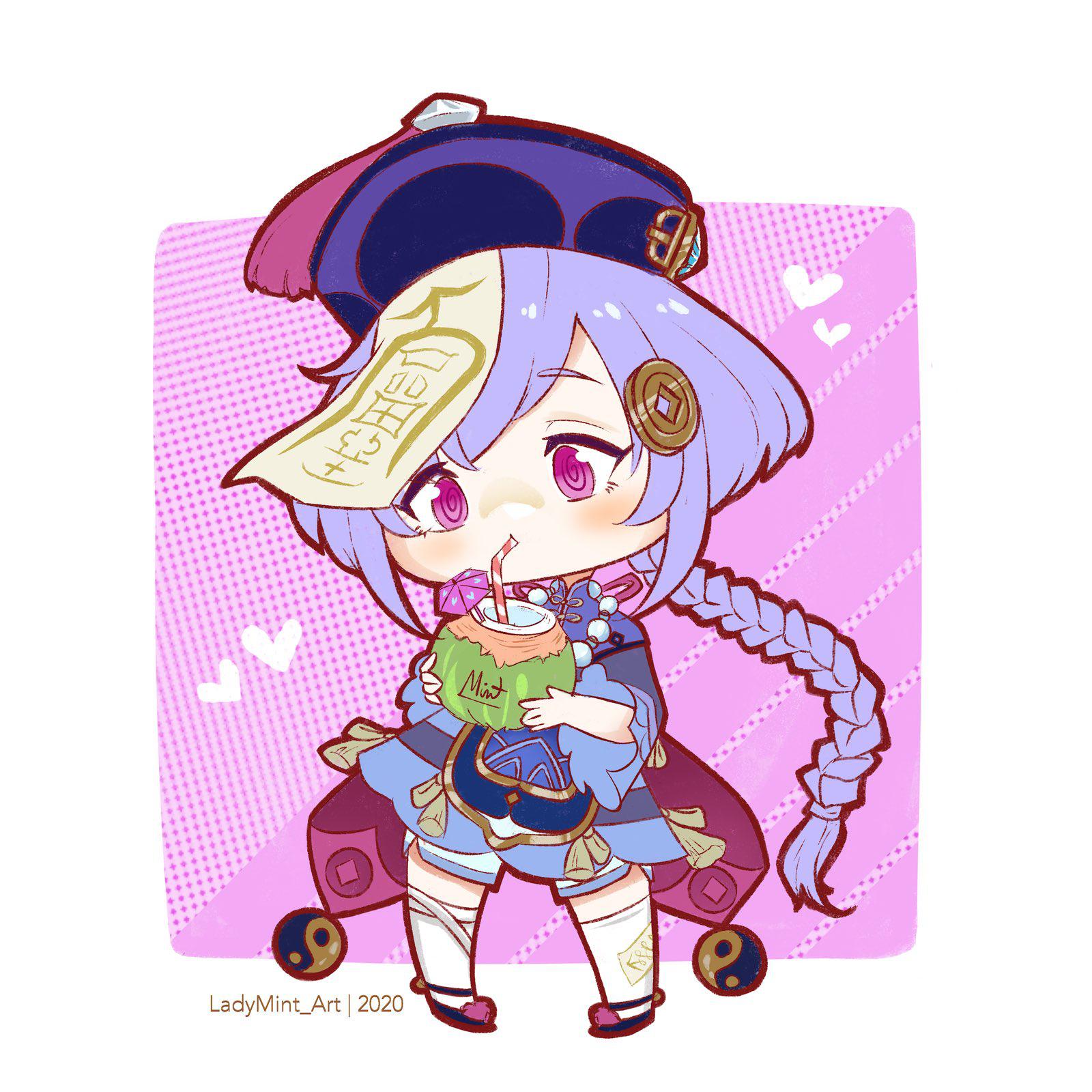 Qiqi with cocogoat milk! r/Genshin_Impact