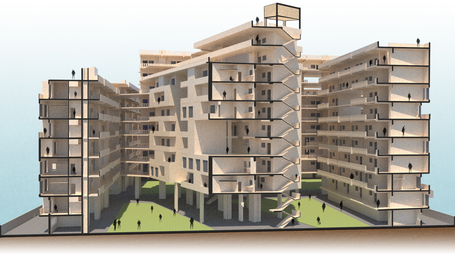 Project Housing for migrant workers. Architectural Design semester 7