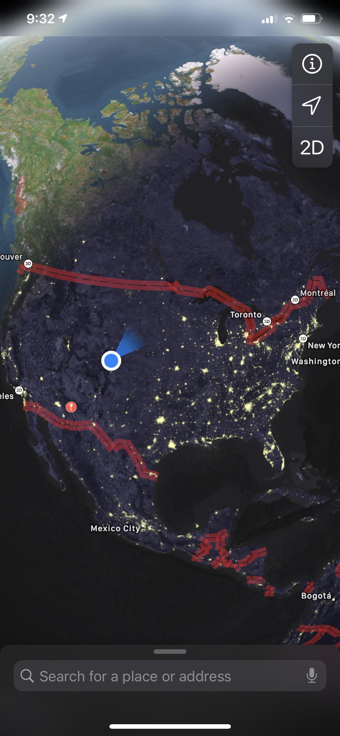 Apple Maps Satellite View I Had No Idea About This Awesome Feature. Apparently Now In Satellite View Of The Maps App It Will Show Nighttime View With Light Pollution. : R/Iphone