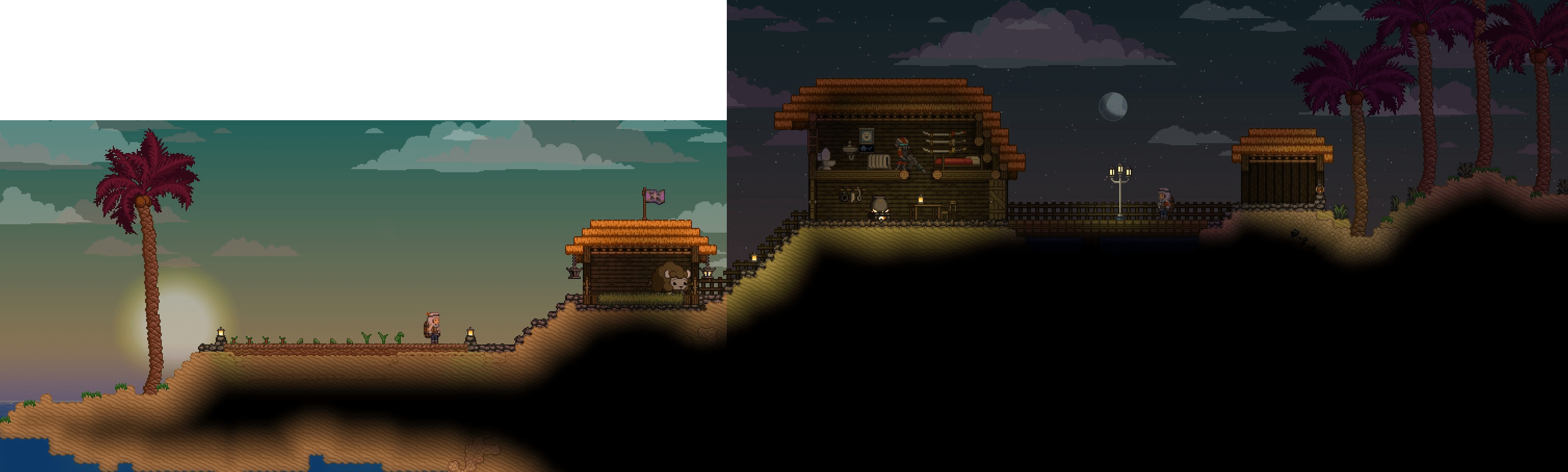 I builded a small farm for gathering cotton, food and plant fibres r