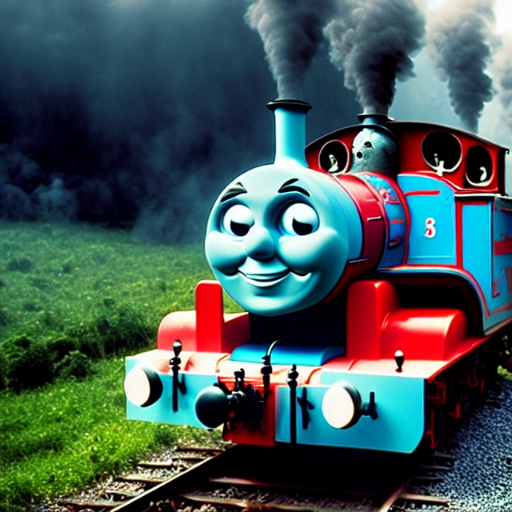 Thomas the Tank Engine as a horror movie : r/aiArt