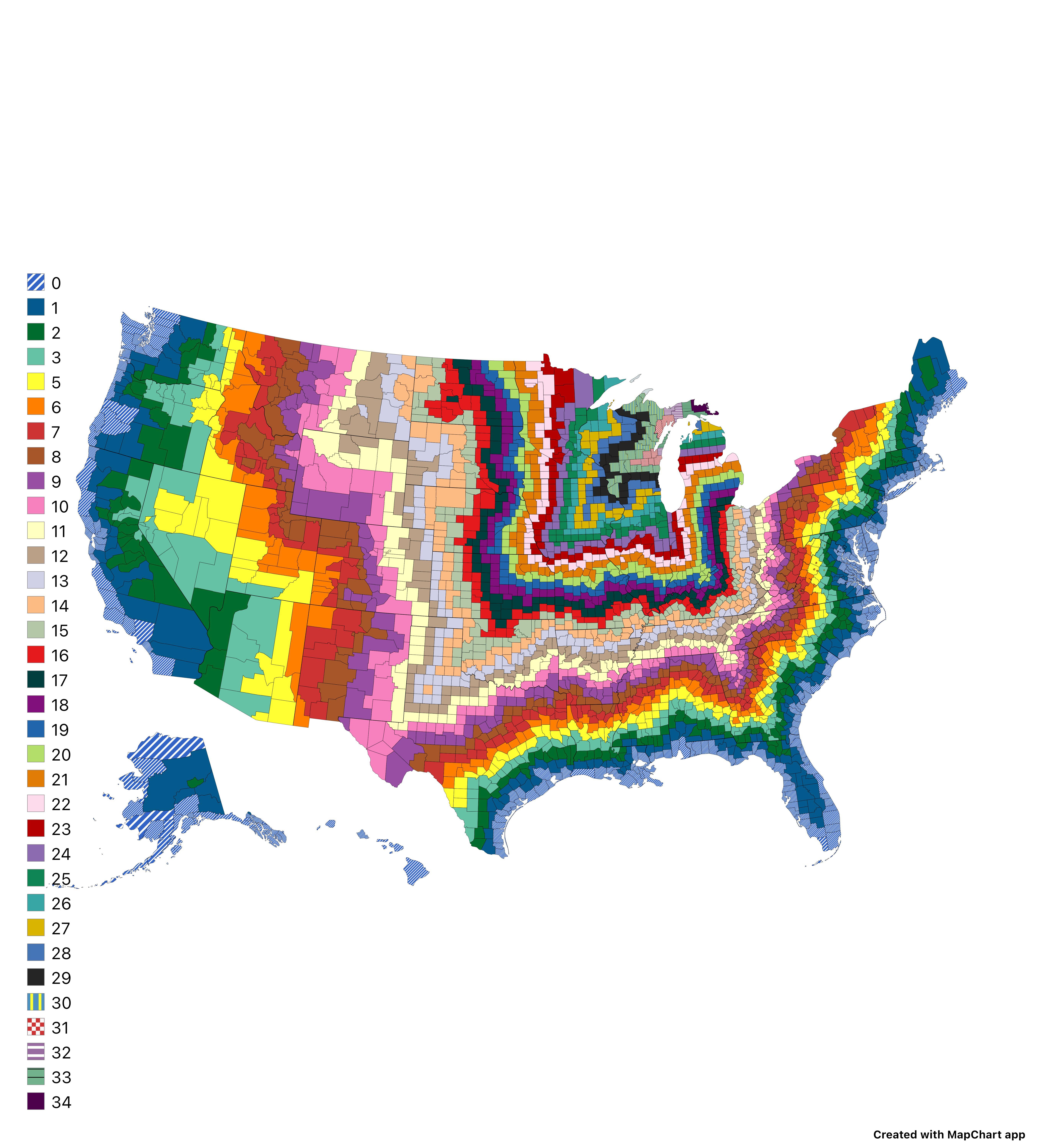 How landlocked are U.S. counties? r/Maps