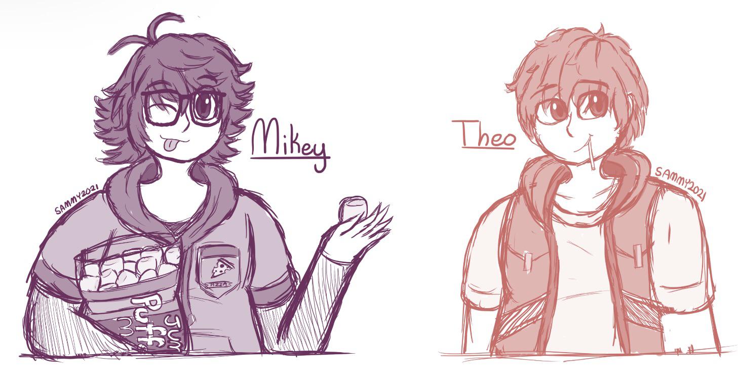 My Two favorite Phone Flings. Mikey and Theo. I have other phone flings