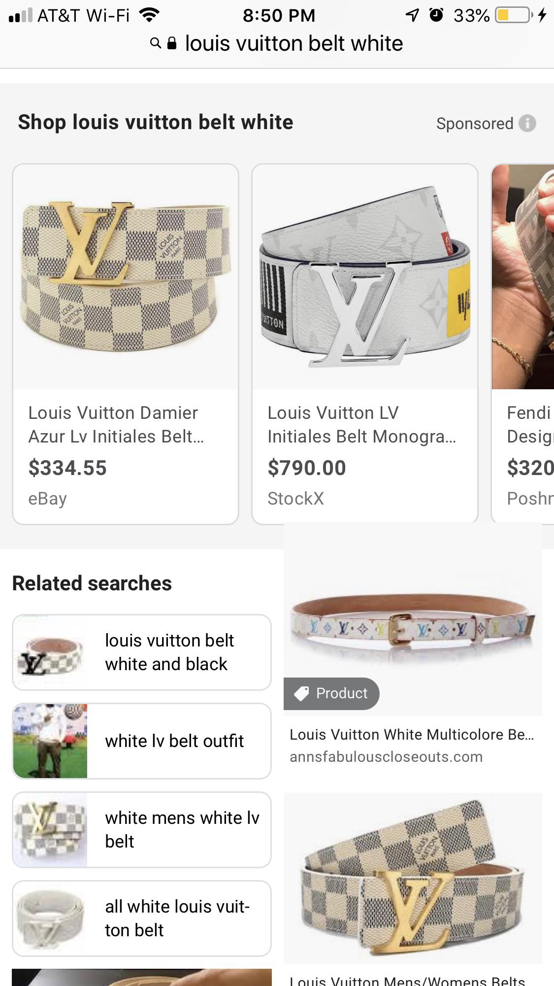 Anybody have good luck with buying LV belts? Im trying to set up a