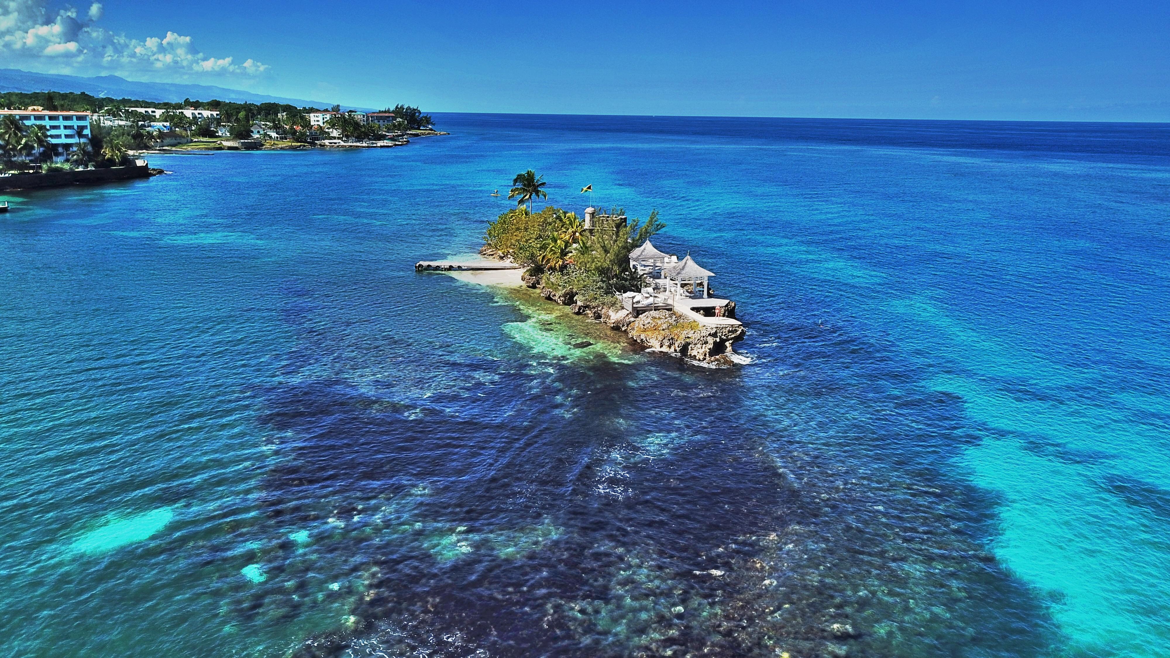 This is a nude island in Ochos Rios Jamaica. r/drones